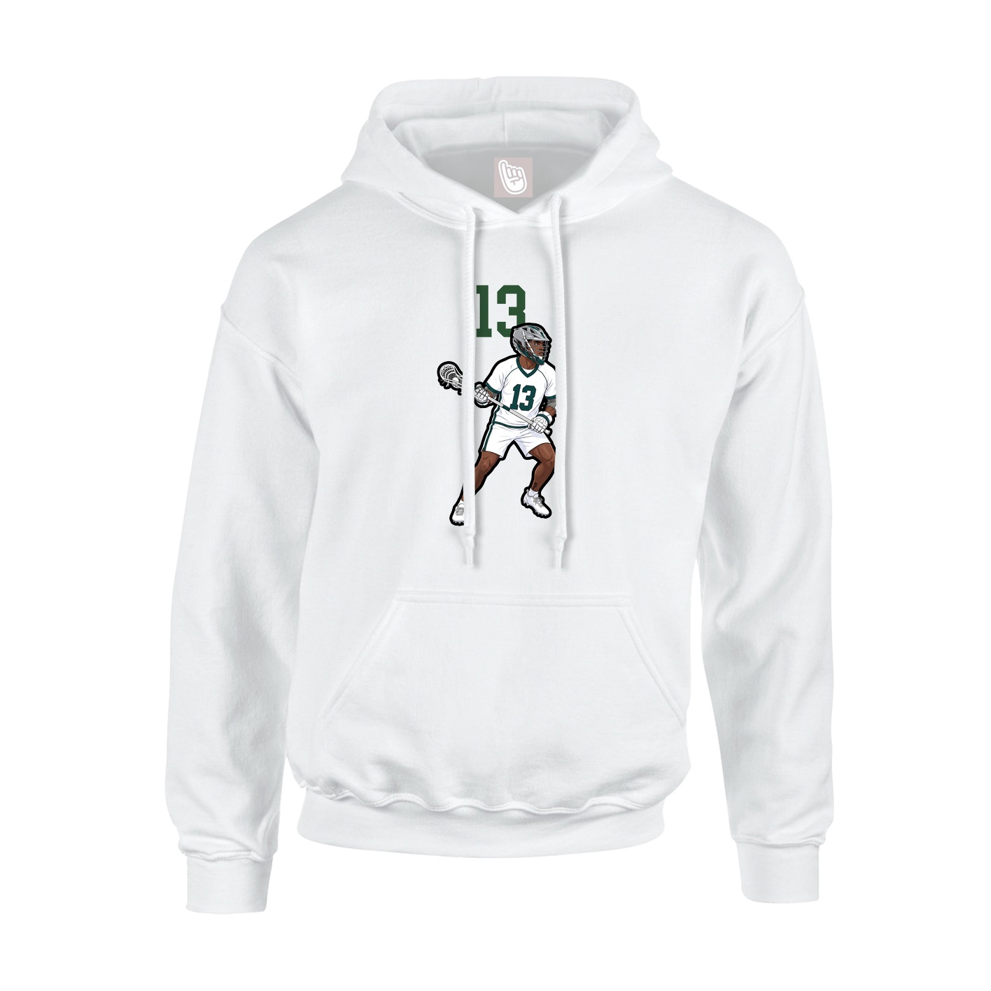 Hoodie — Number Top in White