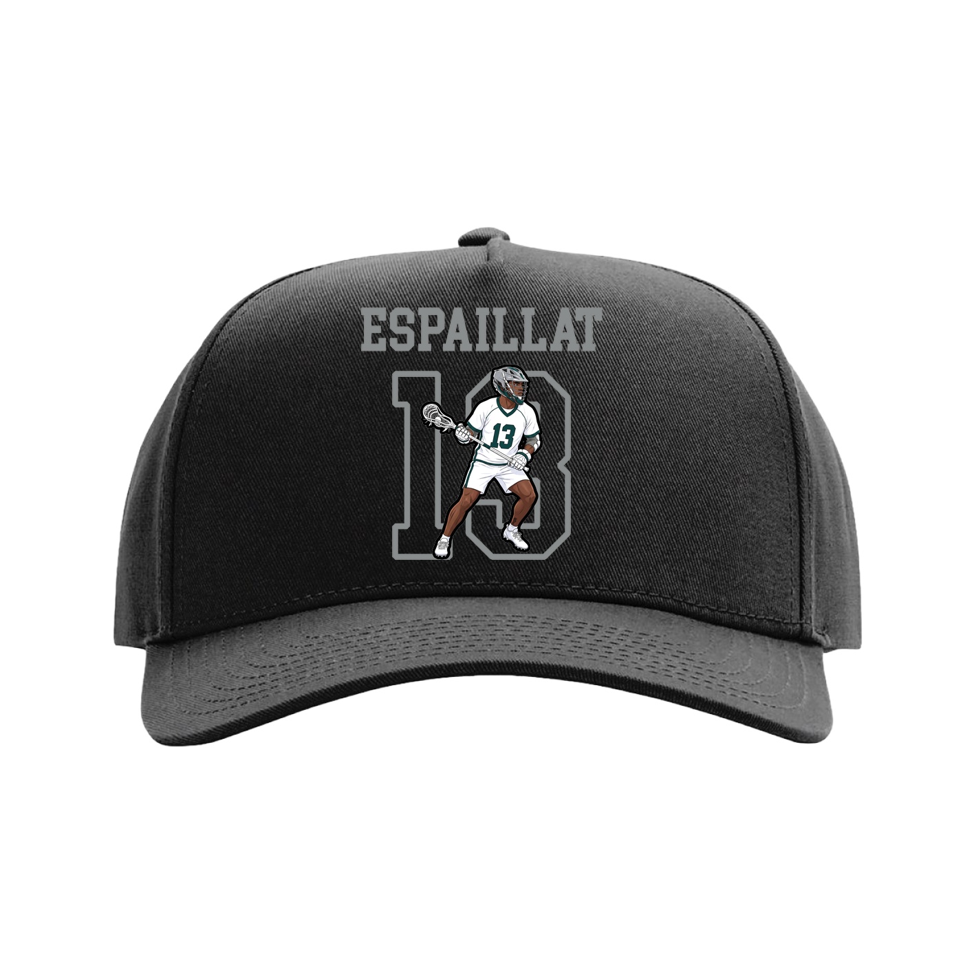 Full Fabric Five-Panel Champ Cap — Shirsey in Black