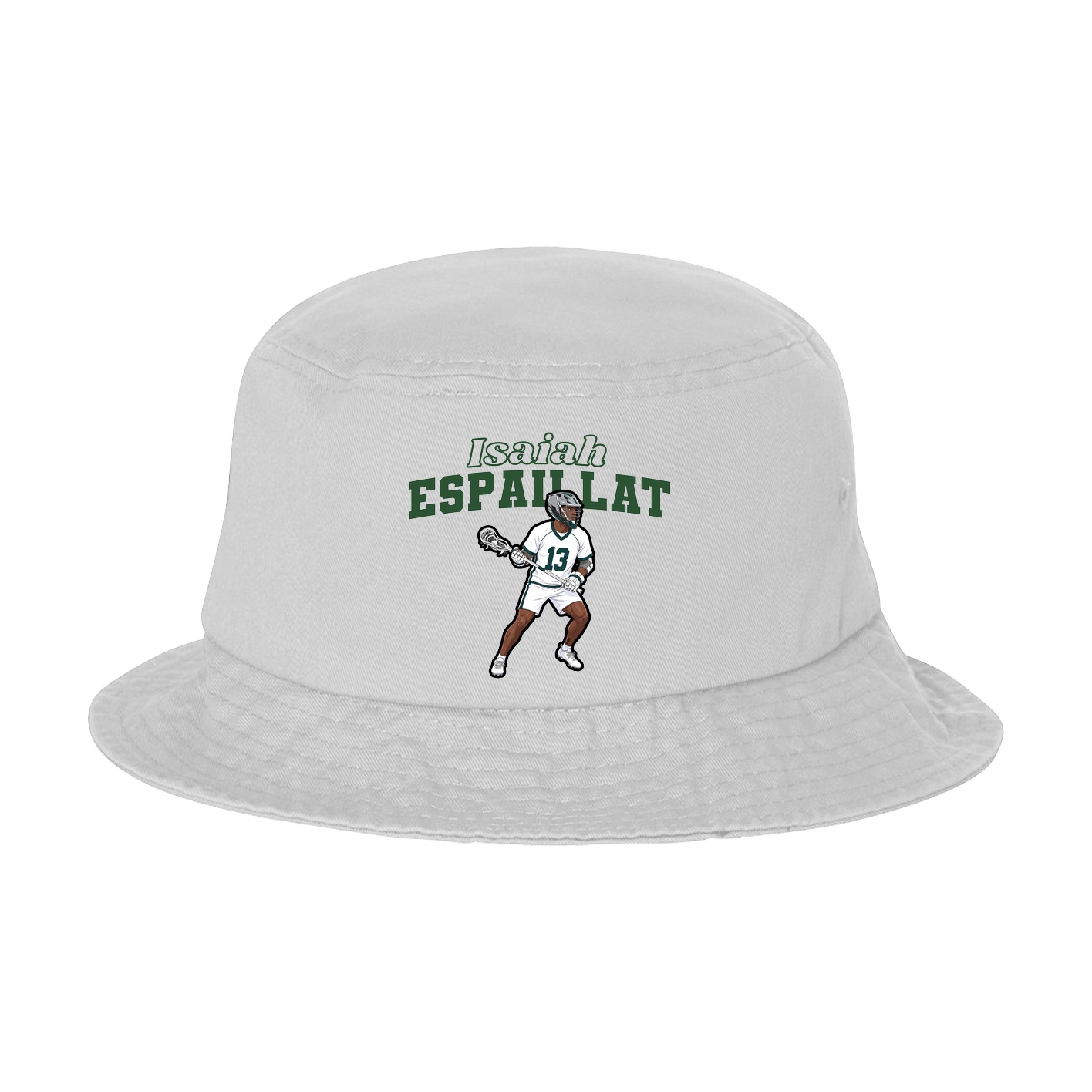 Bucket Cap — Name Arch in White