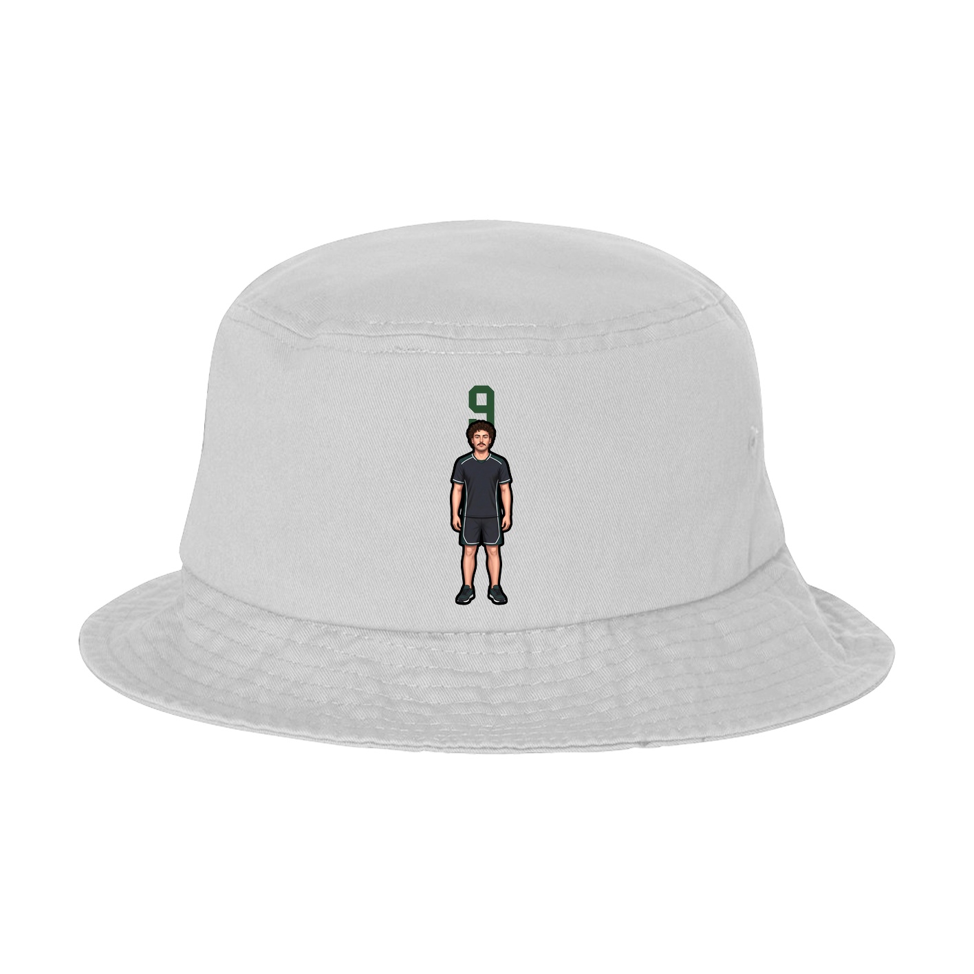 Bucket Cap — Number Top in White