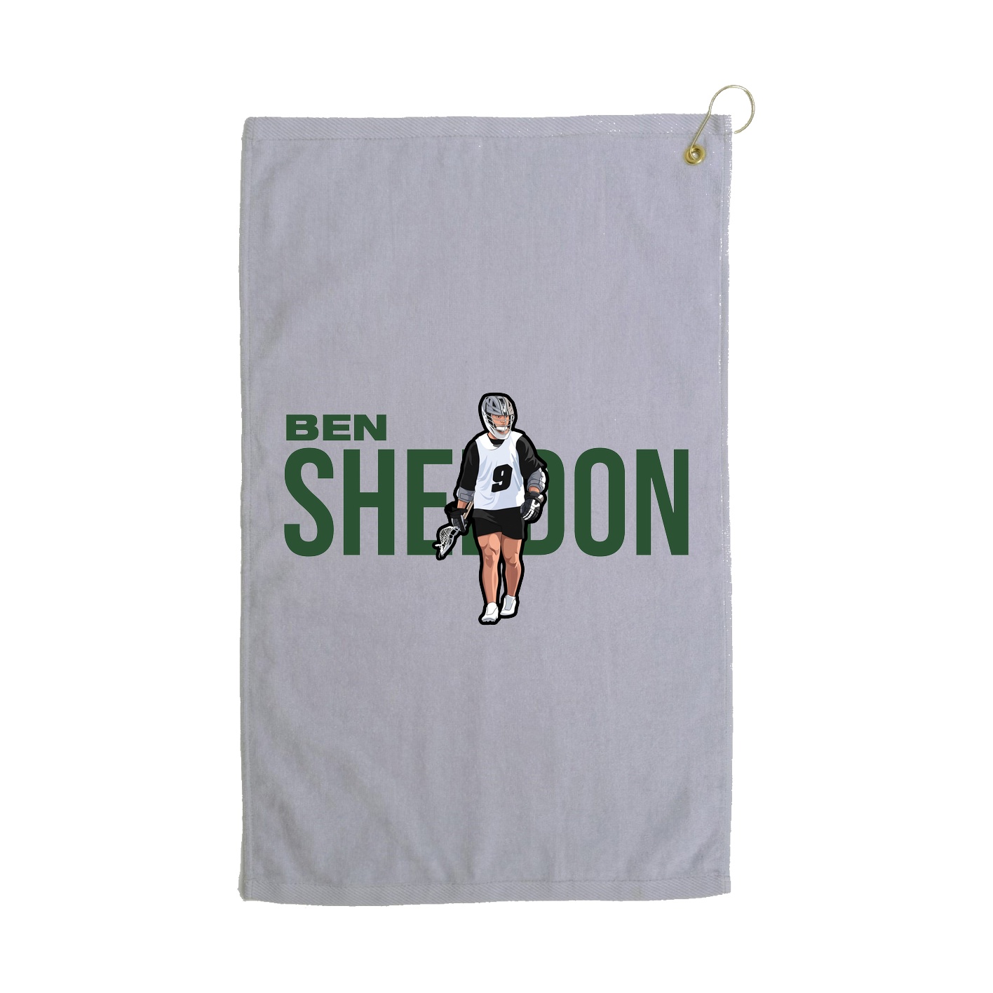 Golf Towel — Player Name in Grey