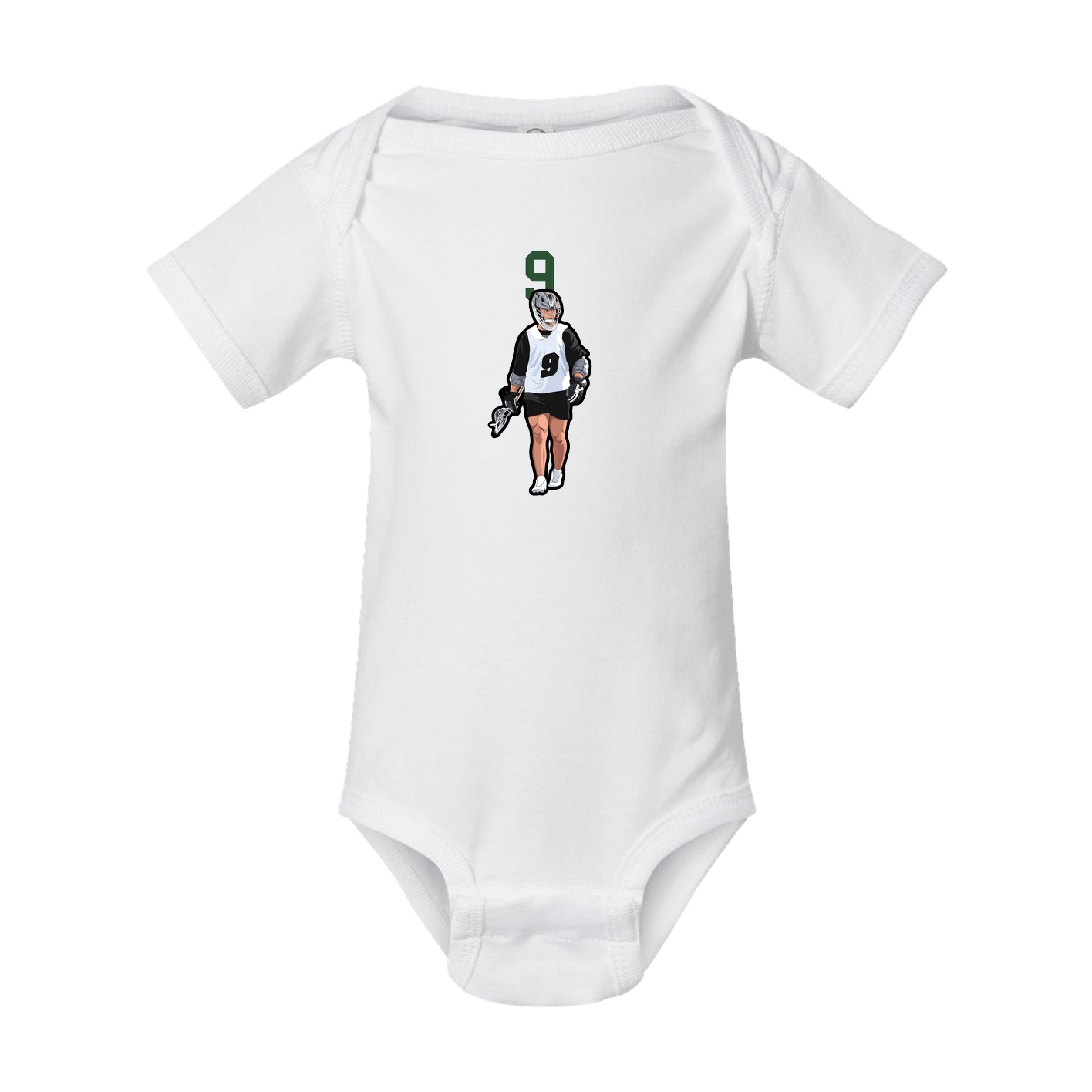 Baby Onesie — Number Top in White