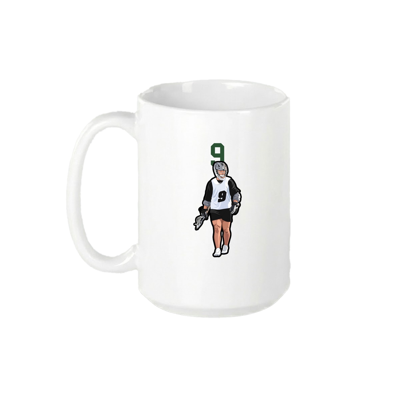 15oz Coffee Mug — Number Top in White