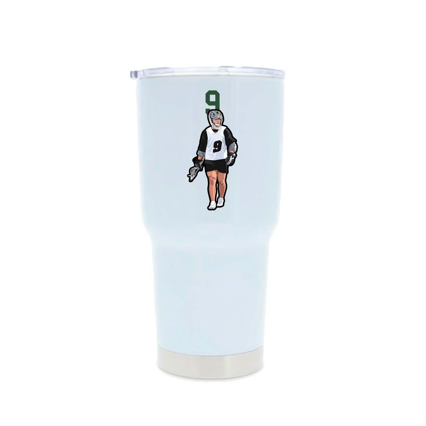 30oz Stainless Steel Tumbler — Number Top in White