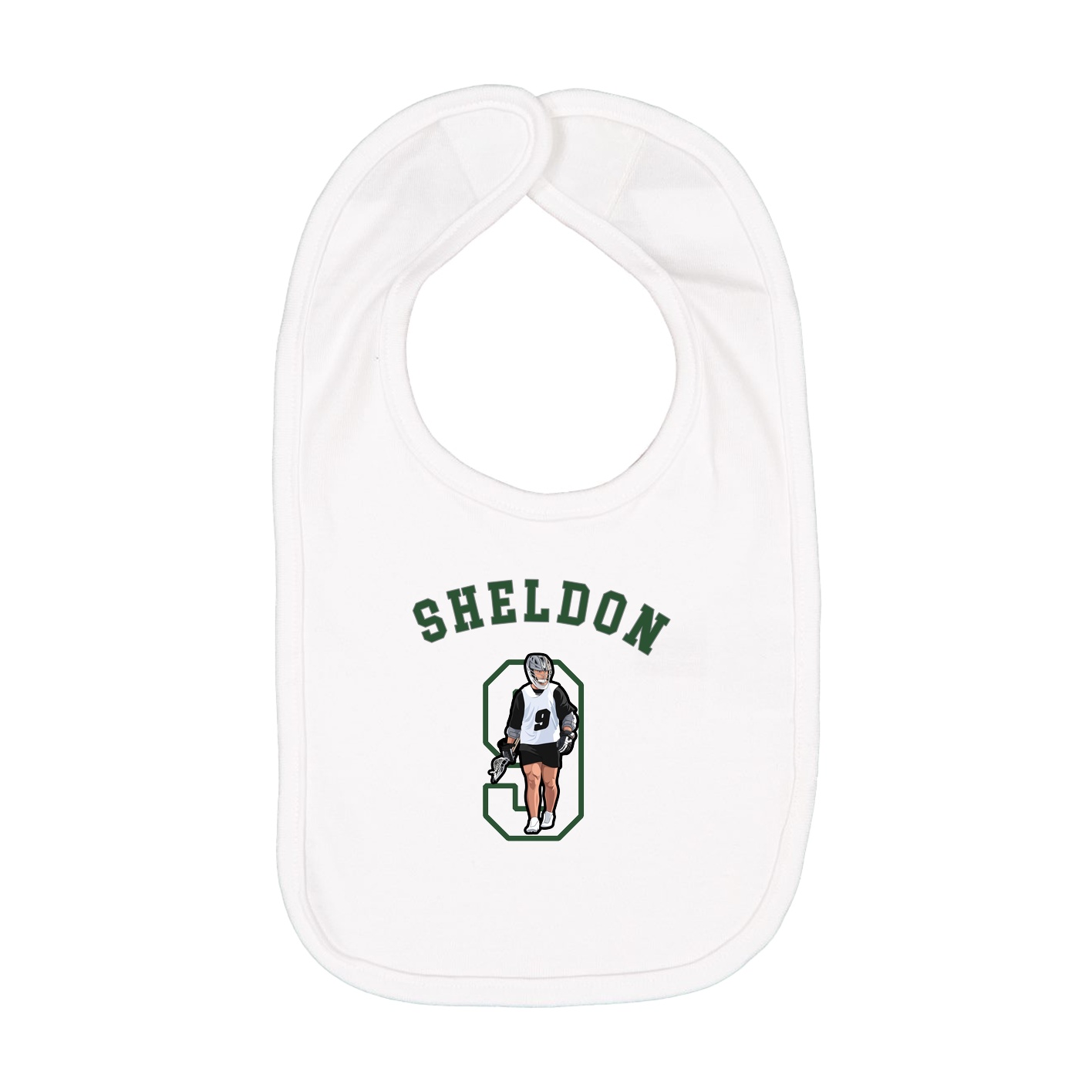 Infant Bib — Shirsey Arch in White