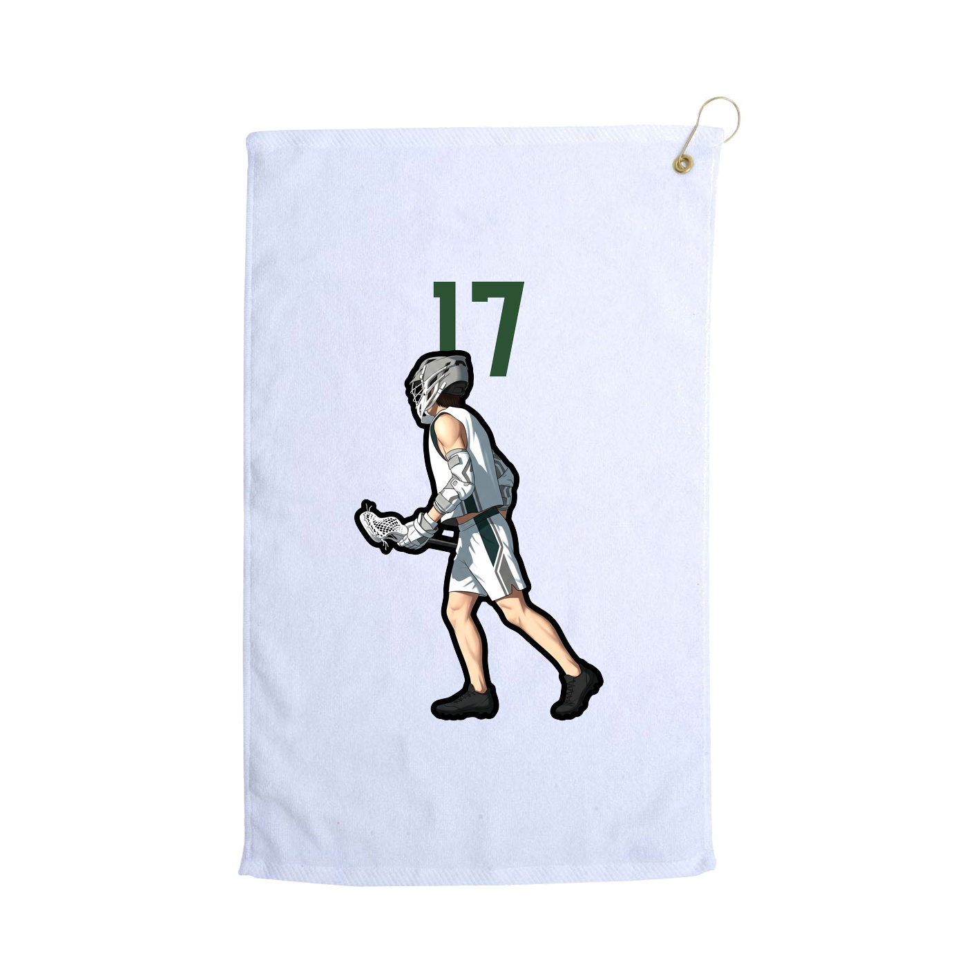 Golf Towel — Number Top in White
