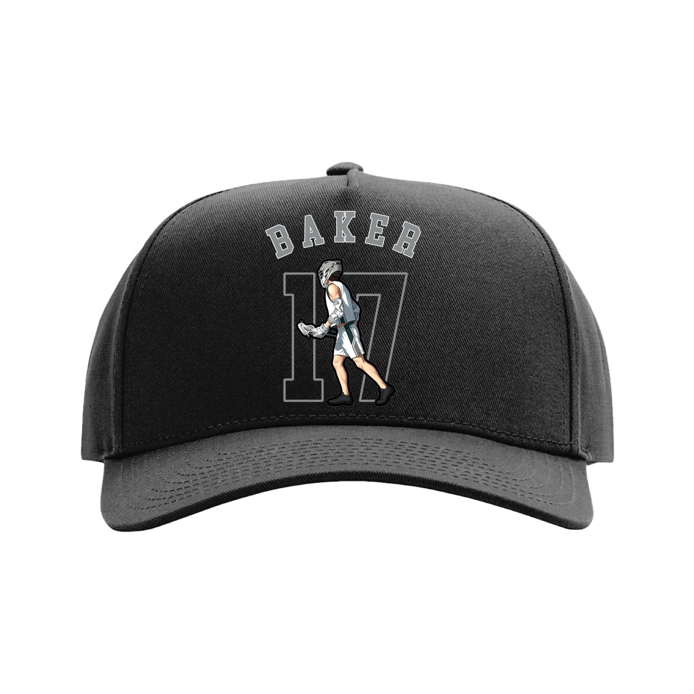 Full Fabric Five-Panel Champ Cap — Shirsey Arch in Black