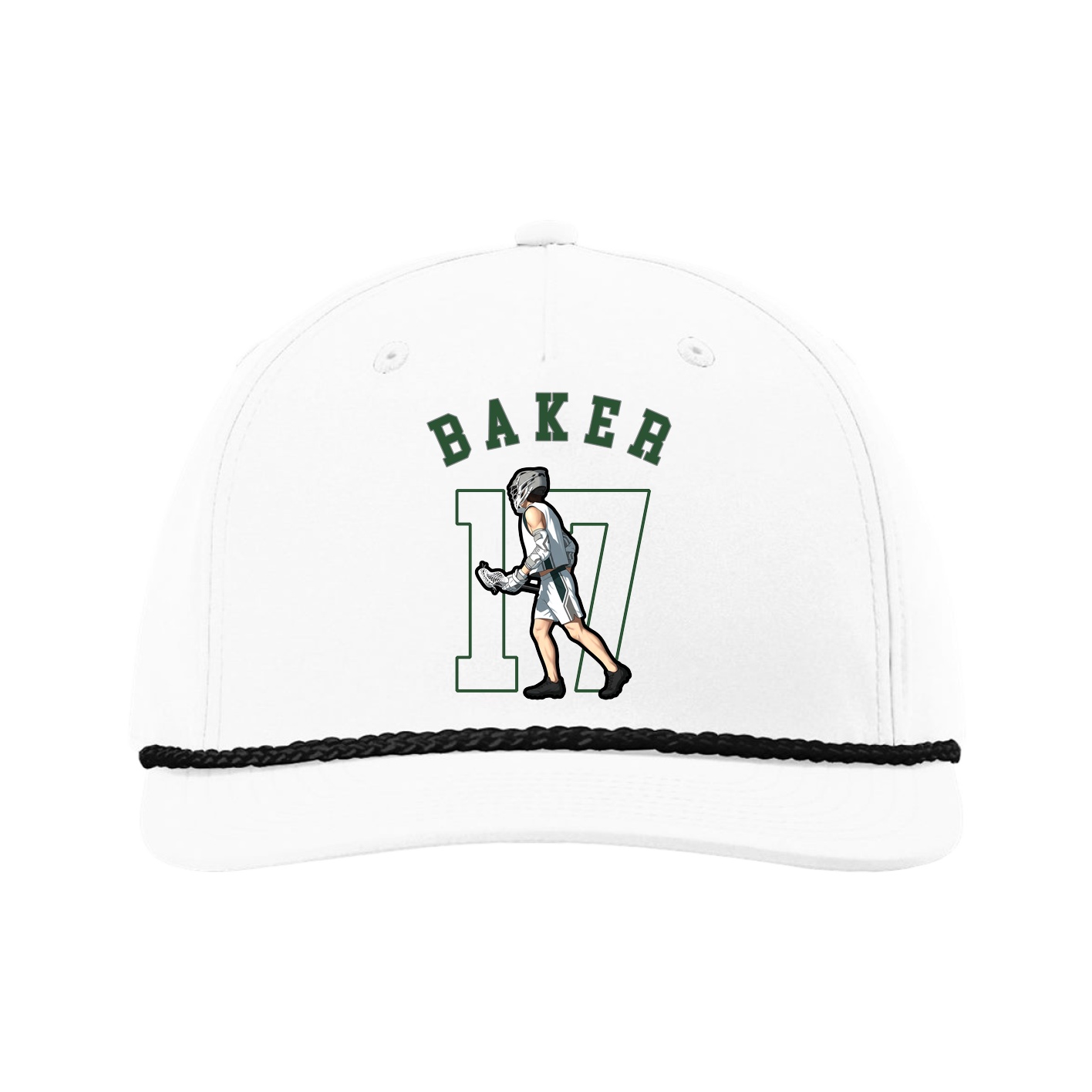 Five-Panel Classic Rope Cap — Shirsey Arch in White