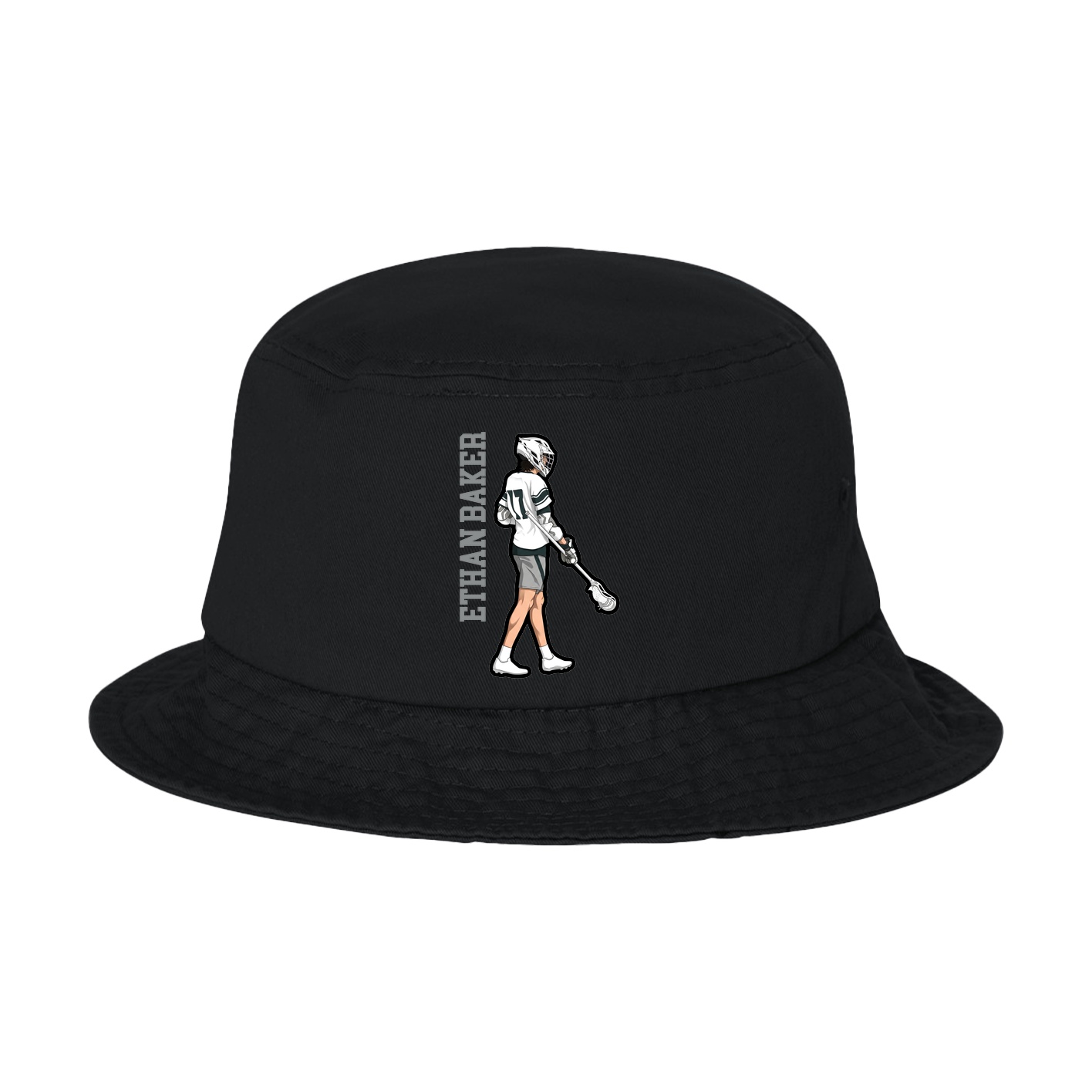 Bucket Cap — Name Vertical in Black