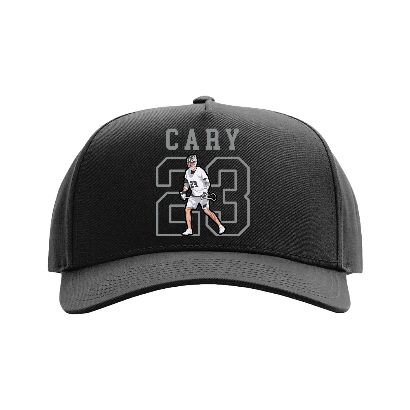 Full Fabric Five-Panel Champ Cap — Shirsey in Black