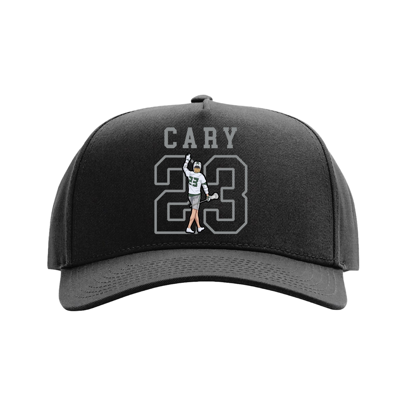 Full Fabric Five-Panel Champ Cap — Shirsey in Black