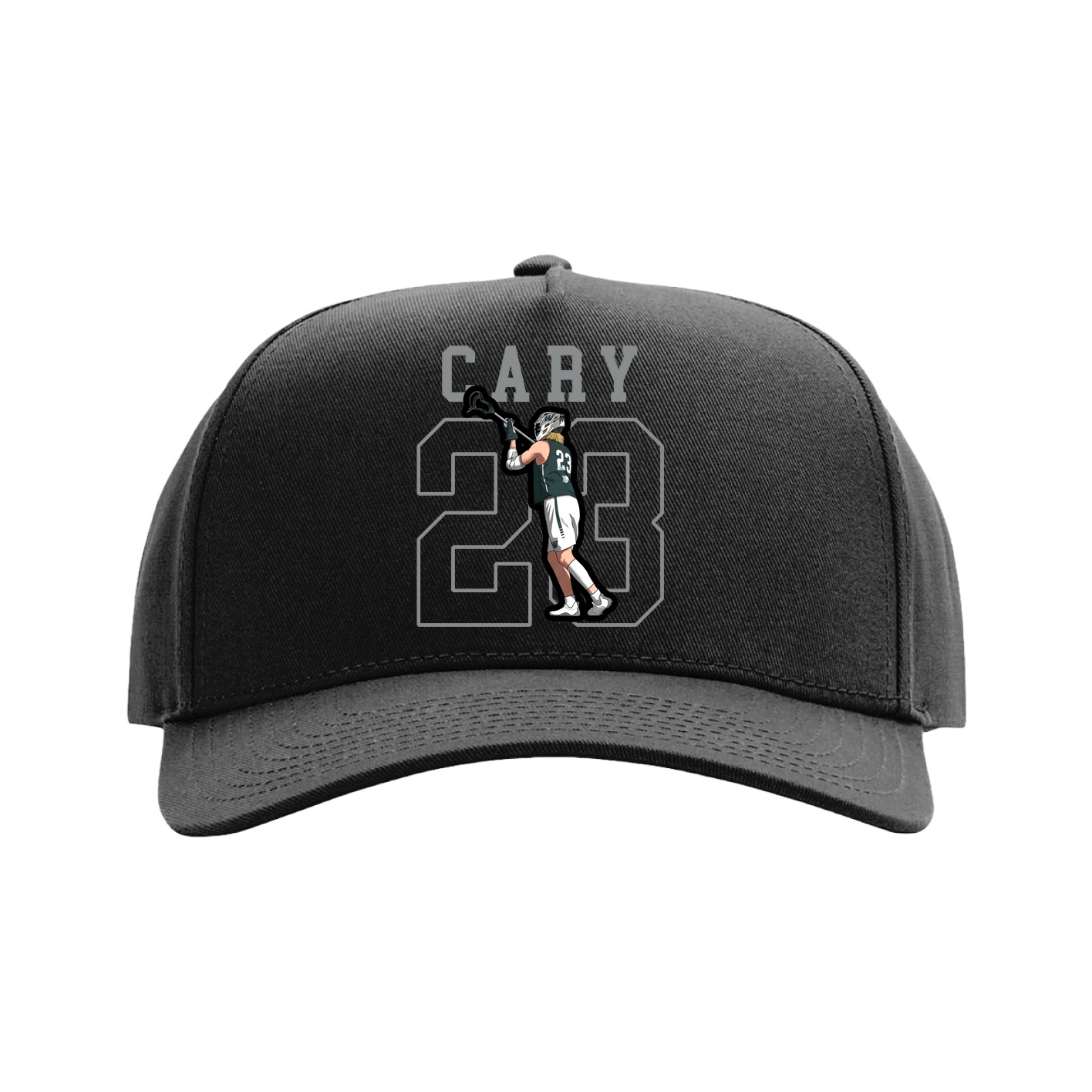 Full Fabric Five-Panel Champ Cap — Shirsey in Black