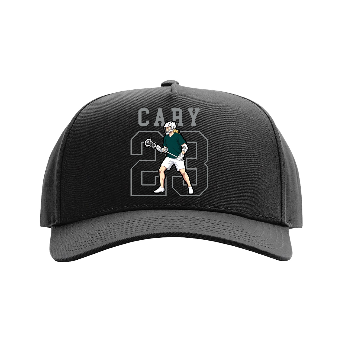 Full Fabric Five-Panel Champ Cap — Shirsey in Black