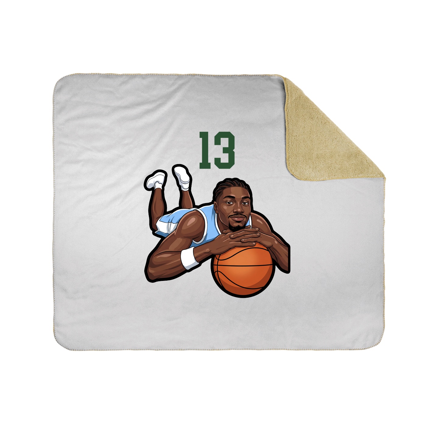 Throw Blanket — Number Top in White
