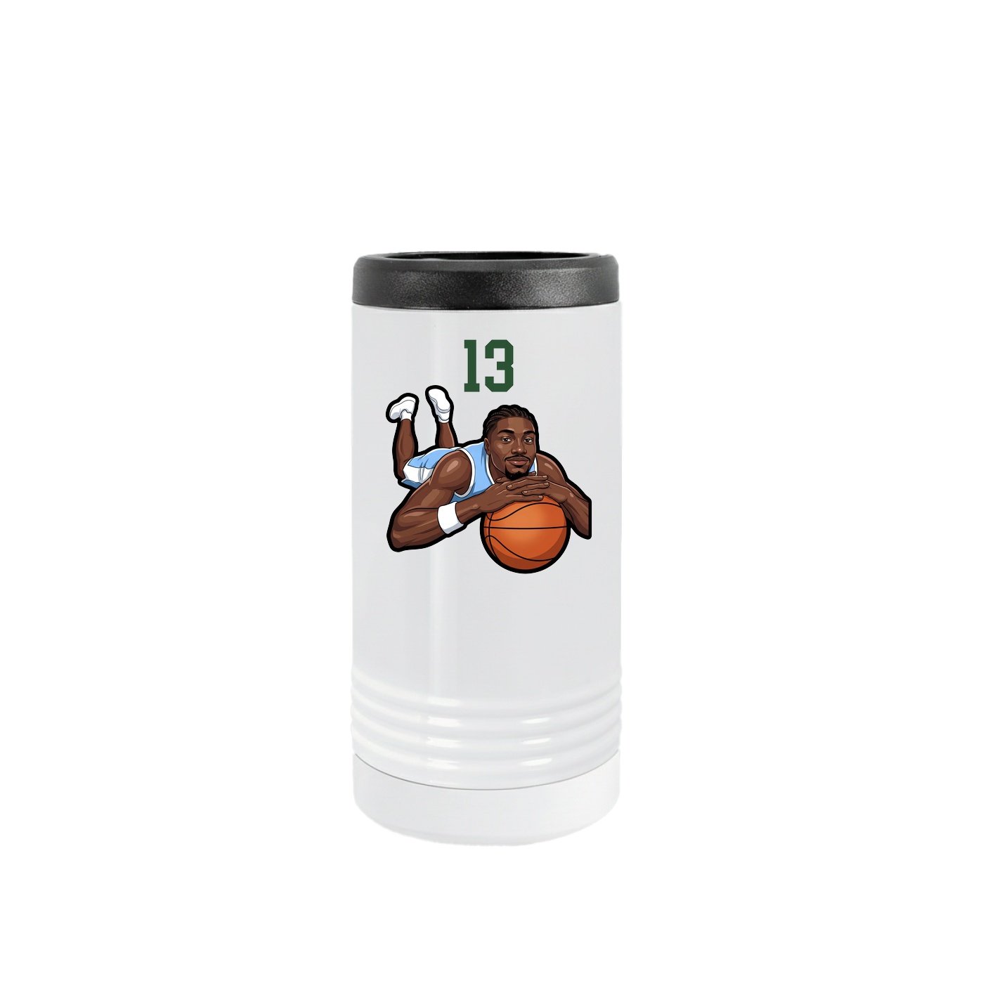 Slim Beverage Holder — Number Top in White