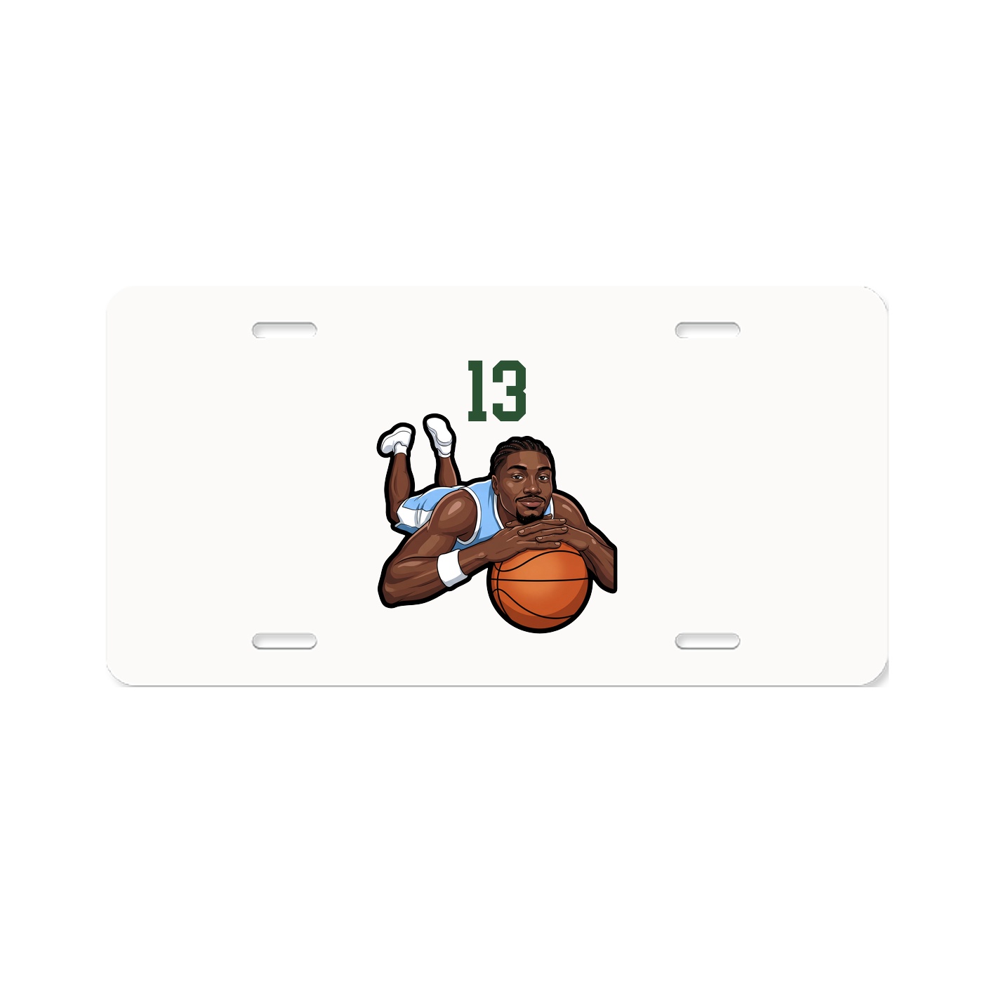 License Plate — Number Top in Classic