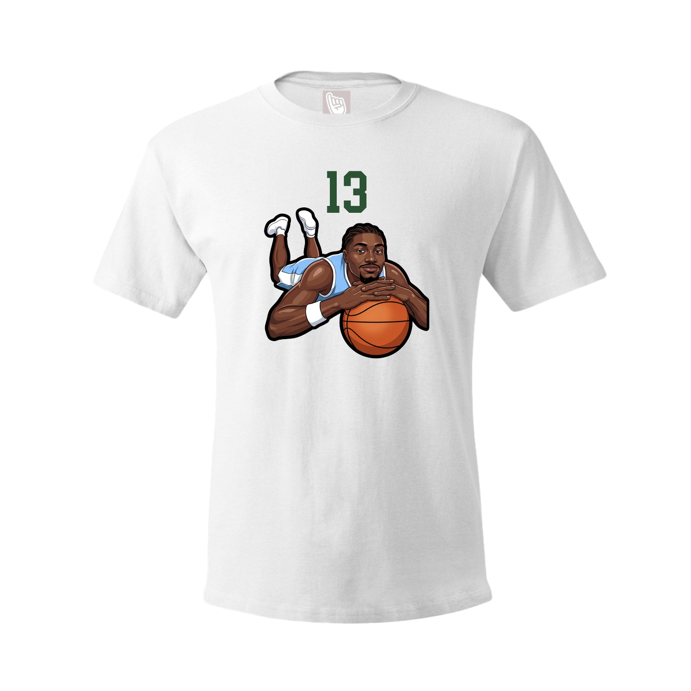 Youth Tee — Number Top in White