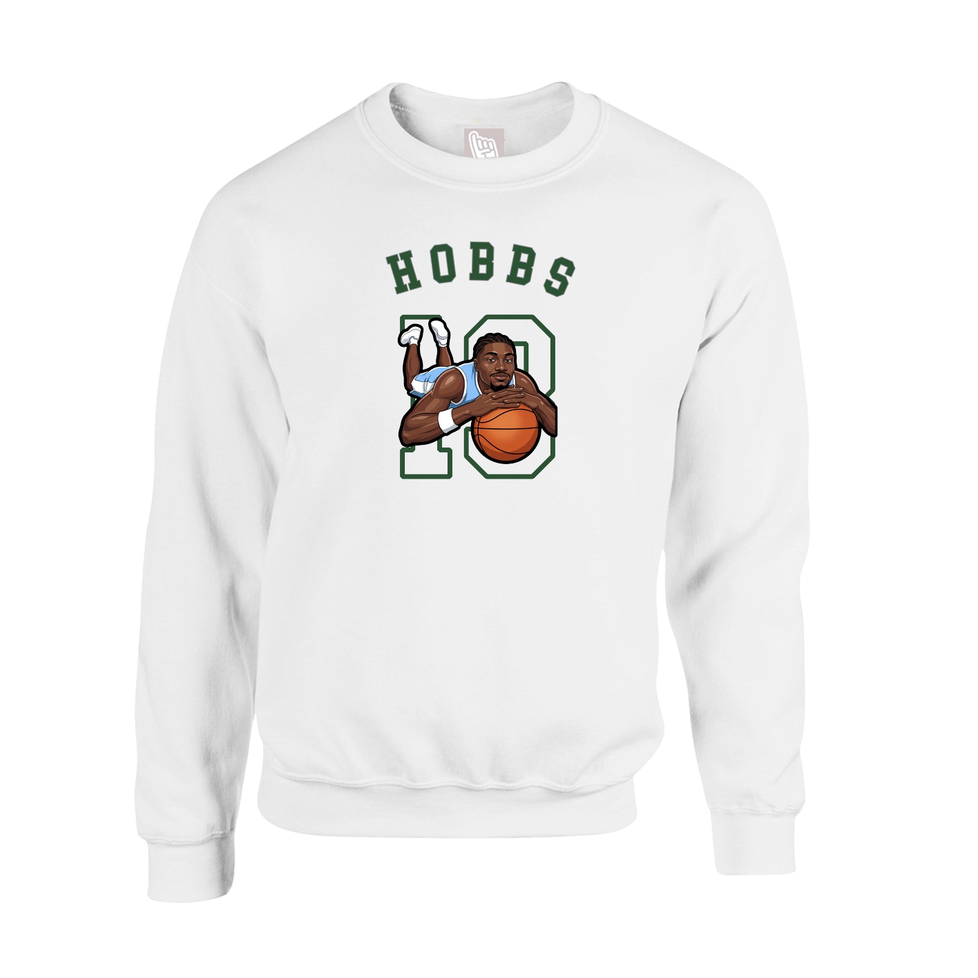 Fleece Crew — Shirsey Arch in White