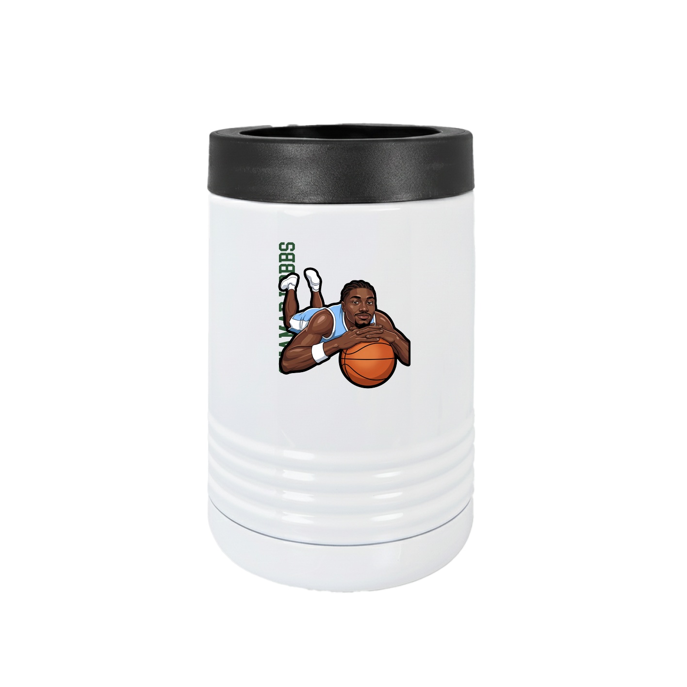 Beverage Holder — Name Vertical in White