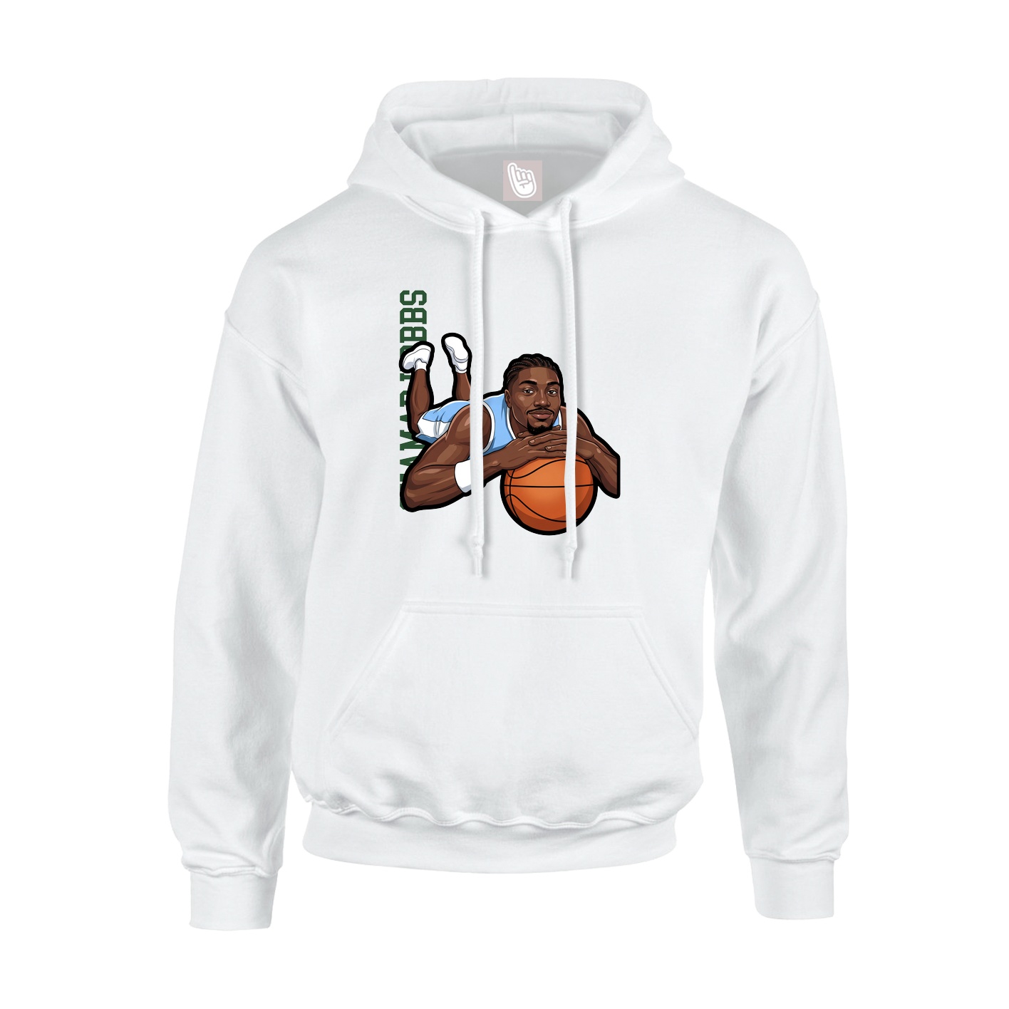 Hoodie — Name Vertical in White