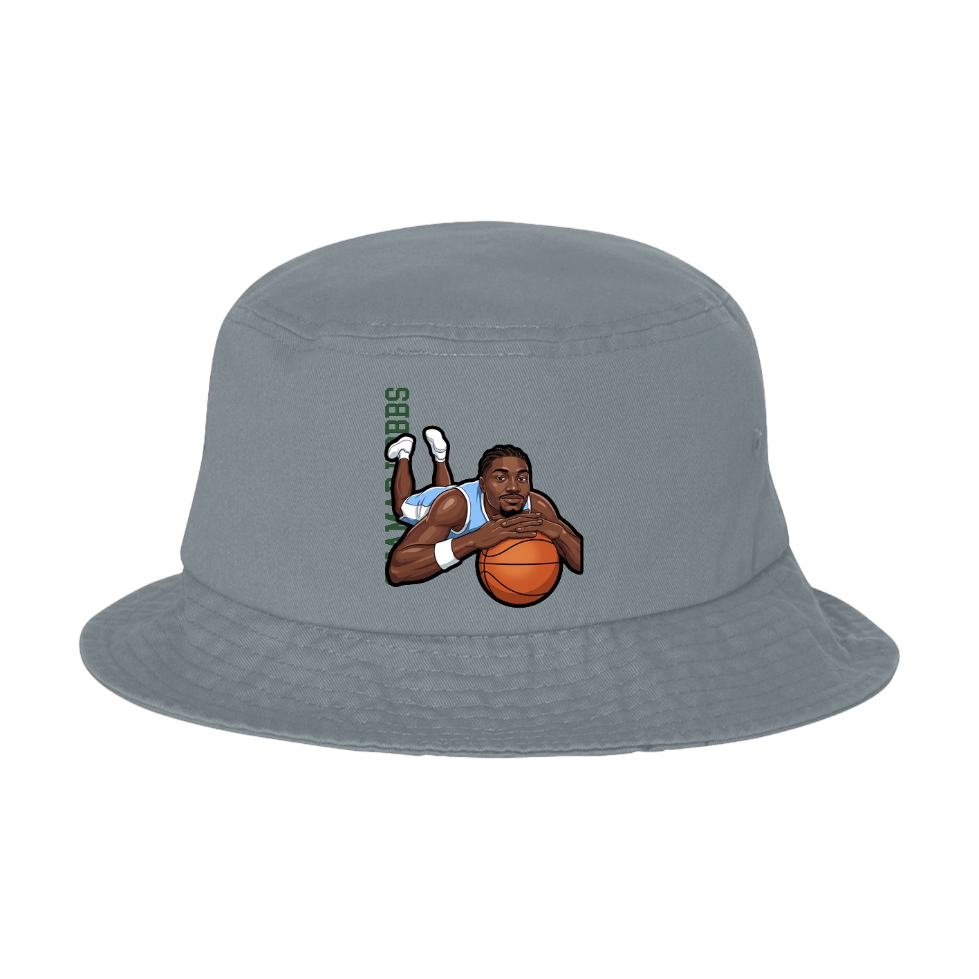 Bucket Cap — Name Vertical in Grey