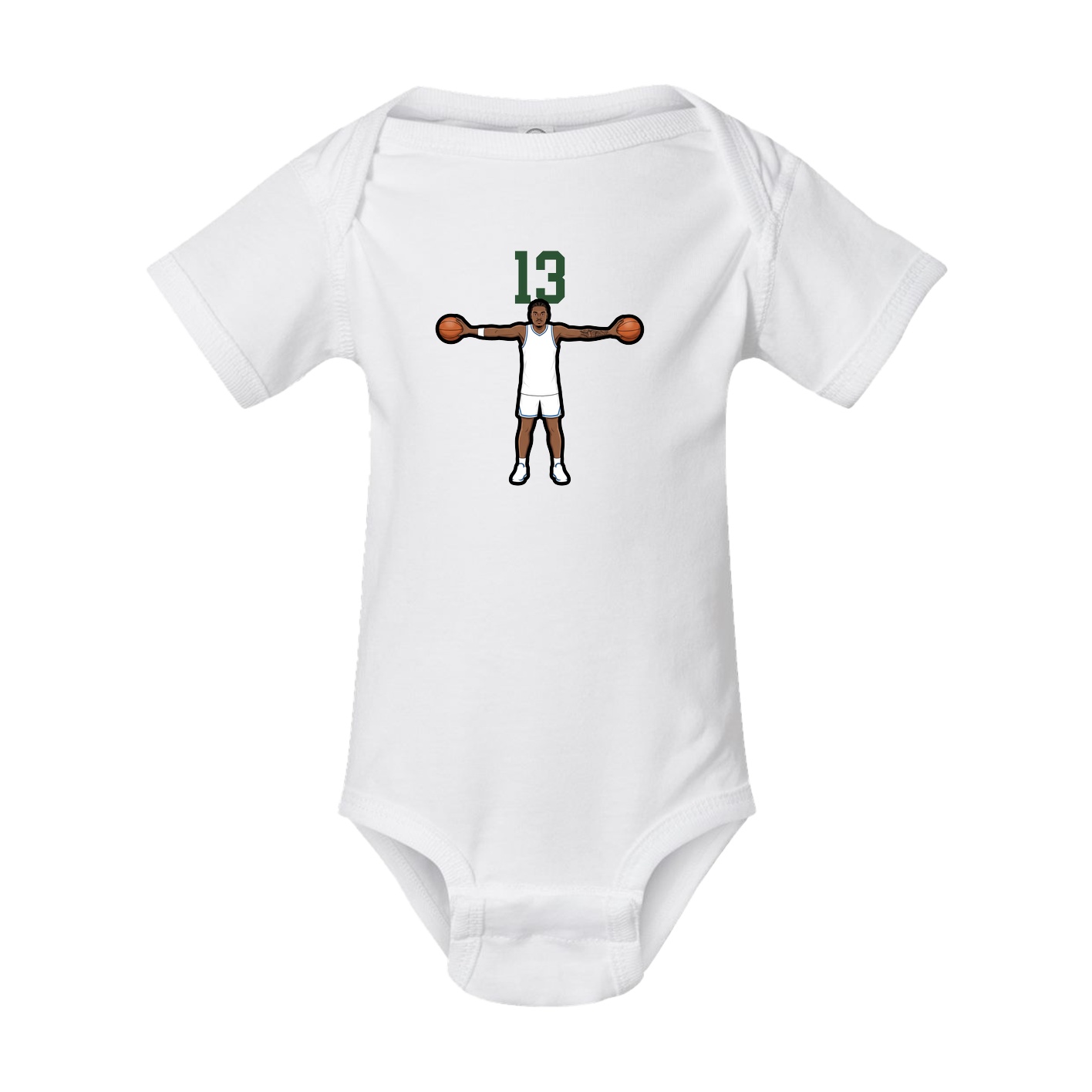 Baby Onesie — Number Top in White