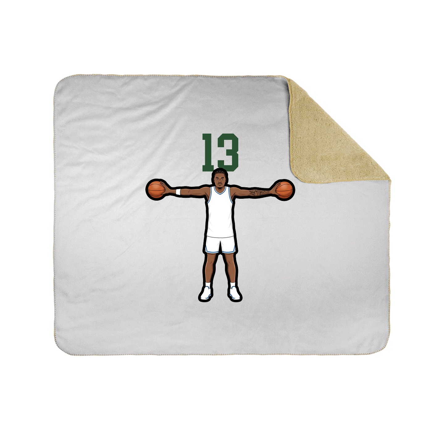 Throw Blanket — Number Top in White