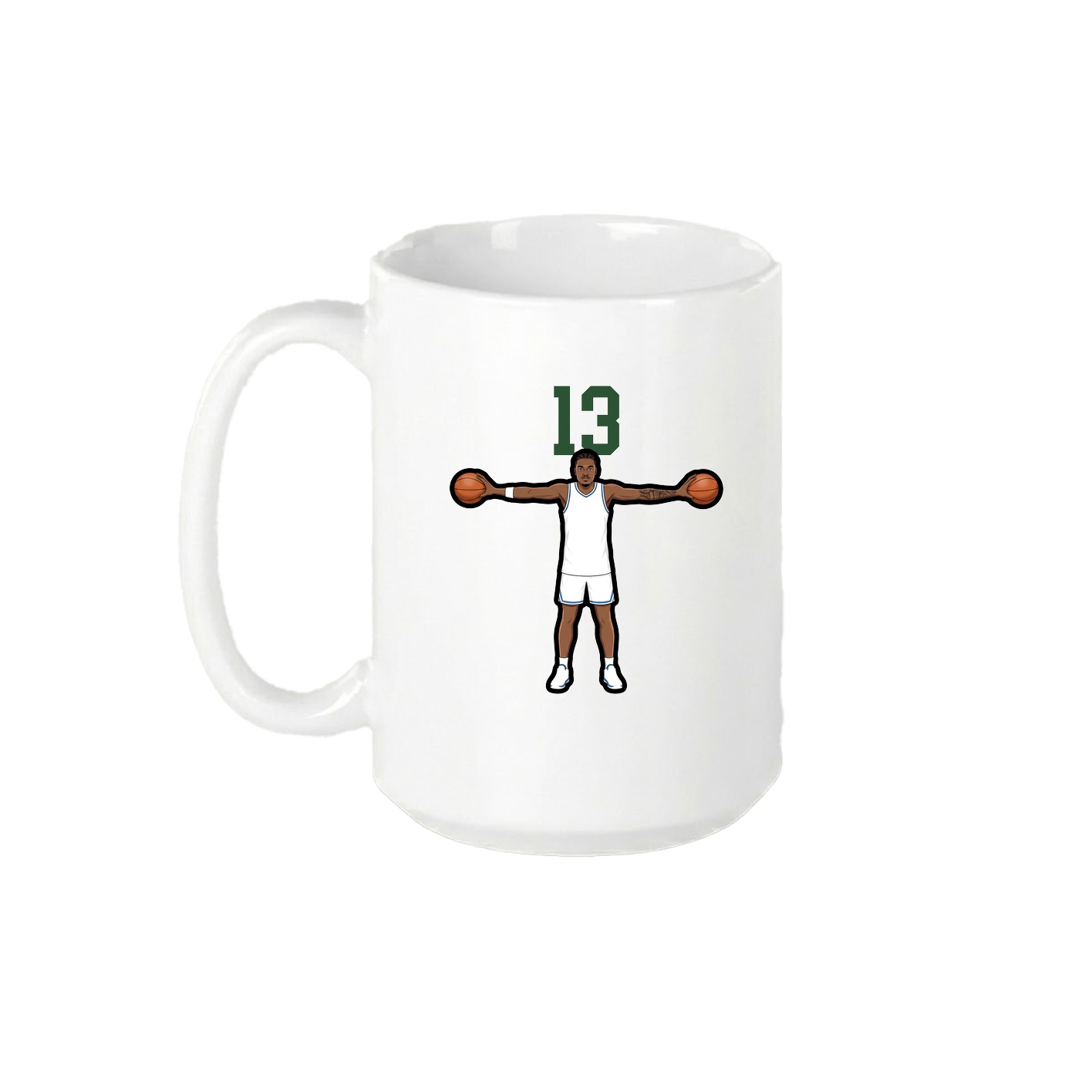 15oz Coffee Mug — Number Top in White