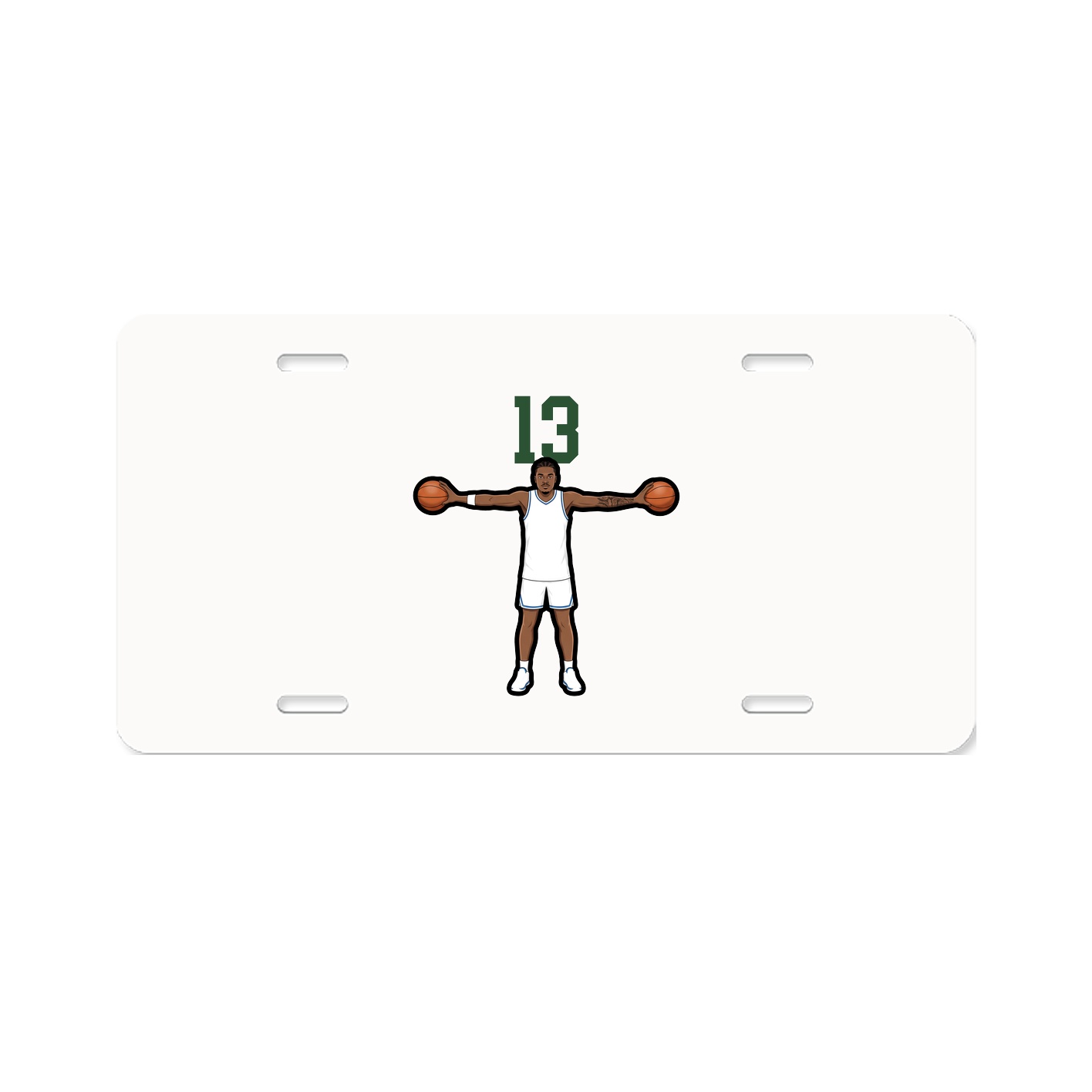 License Plate — Number Top in Classic