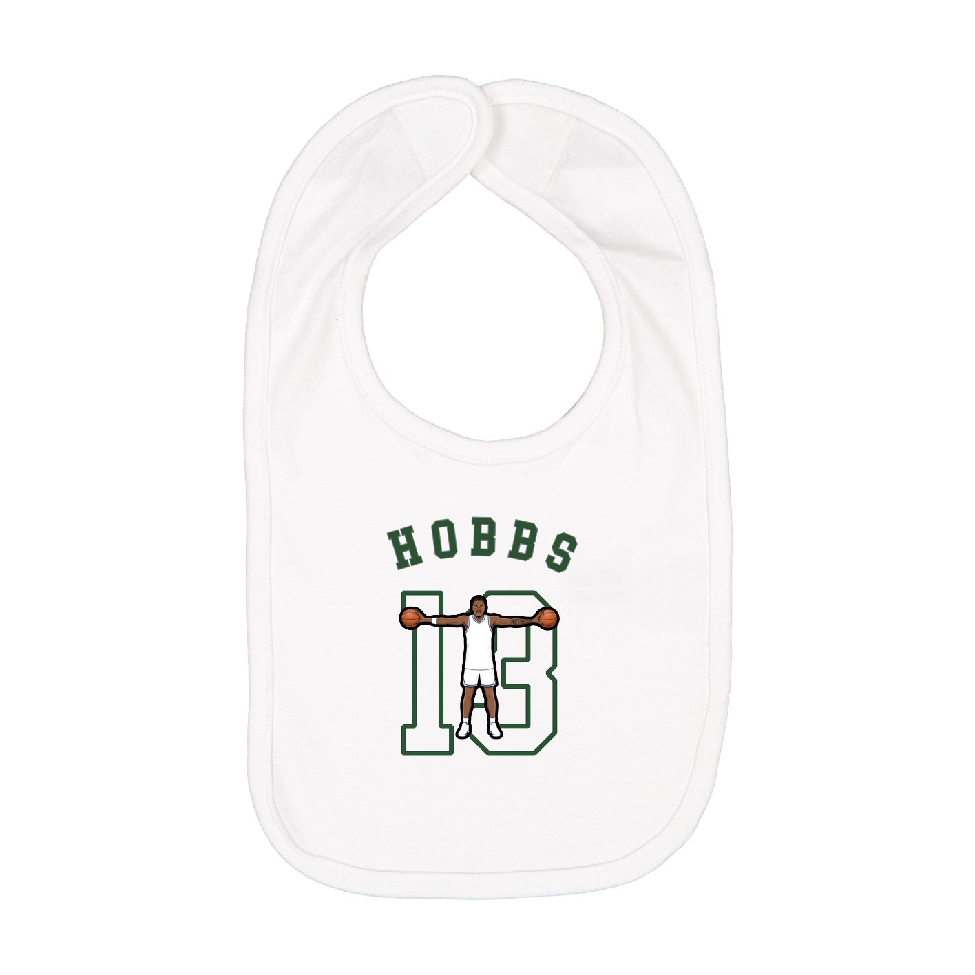 Infant Bib — Shirsey Arch in White