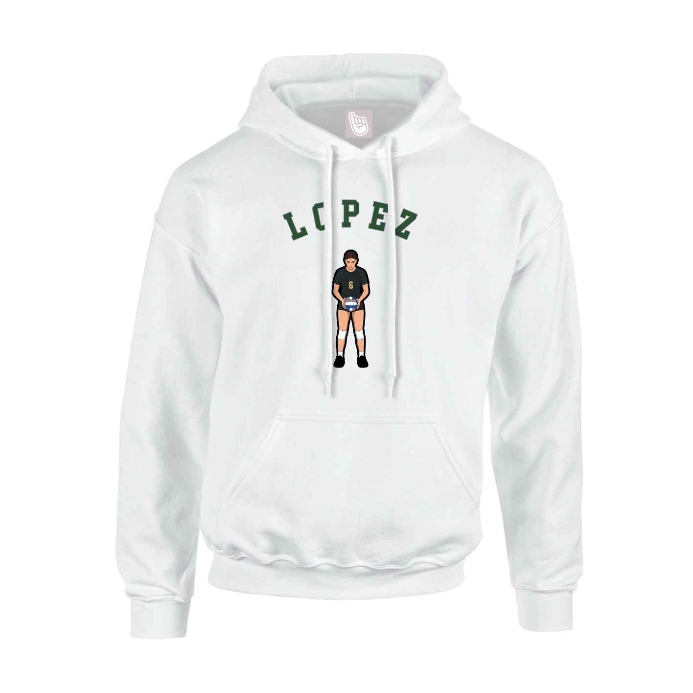 Hoodie — Shirsey Arch in White