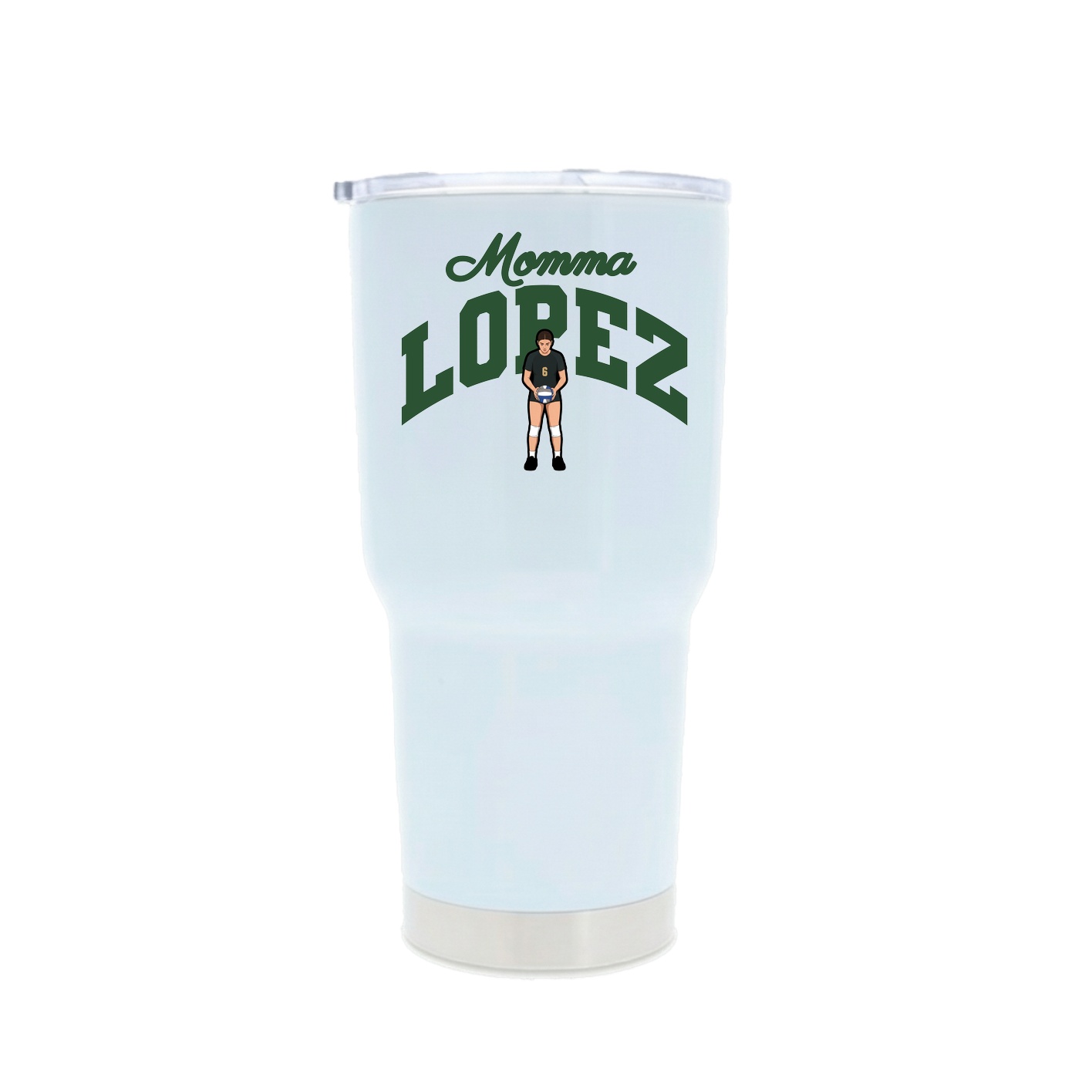 30oz Stainless Steel Tumbler — Mothers Day Arch in White