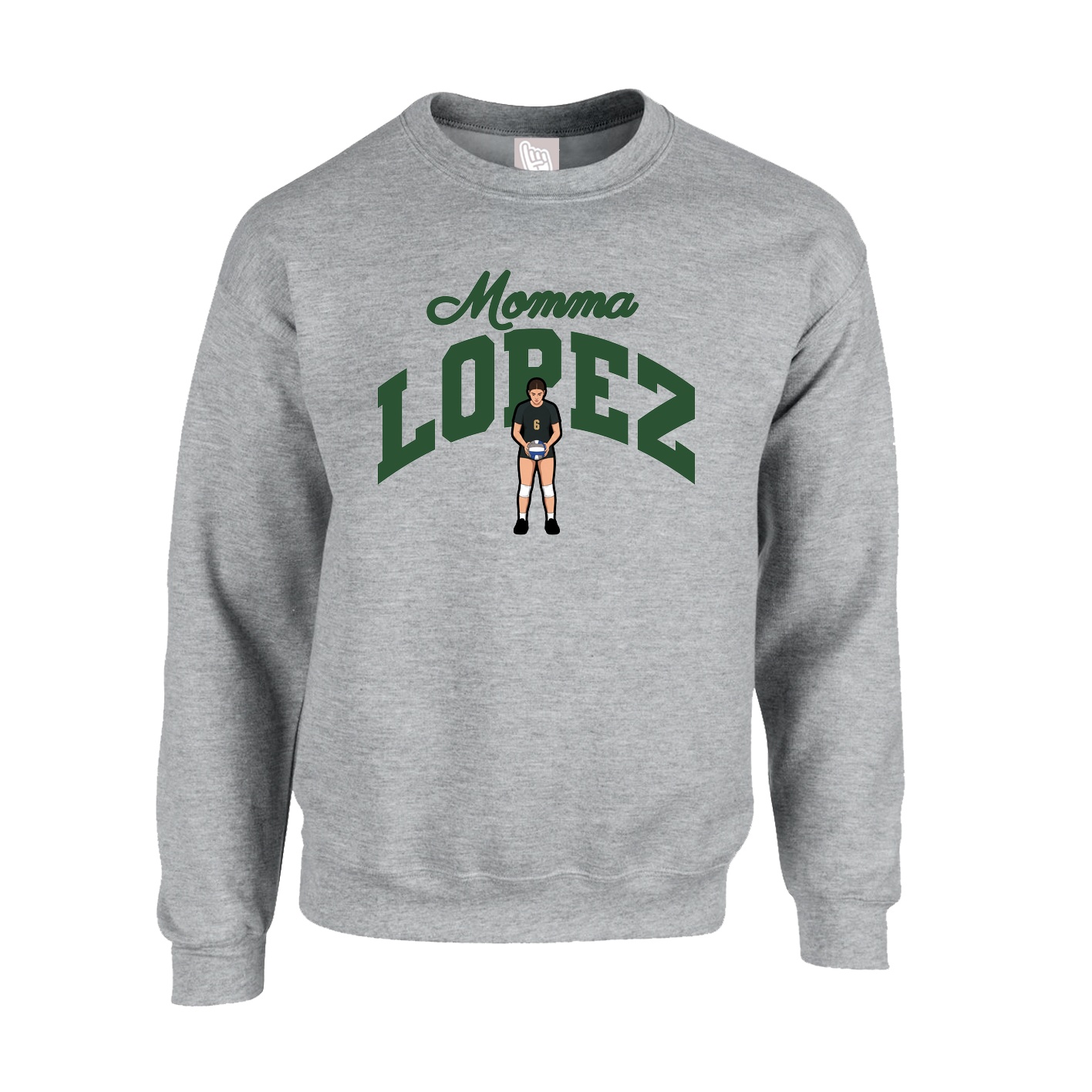 Fleece Crew — Mothers Day Arch in Grey