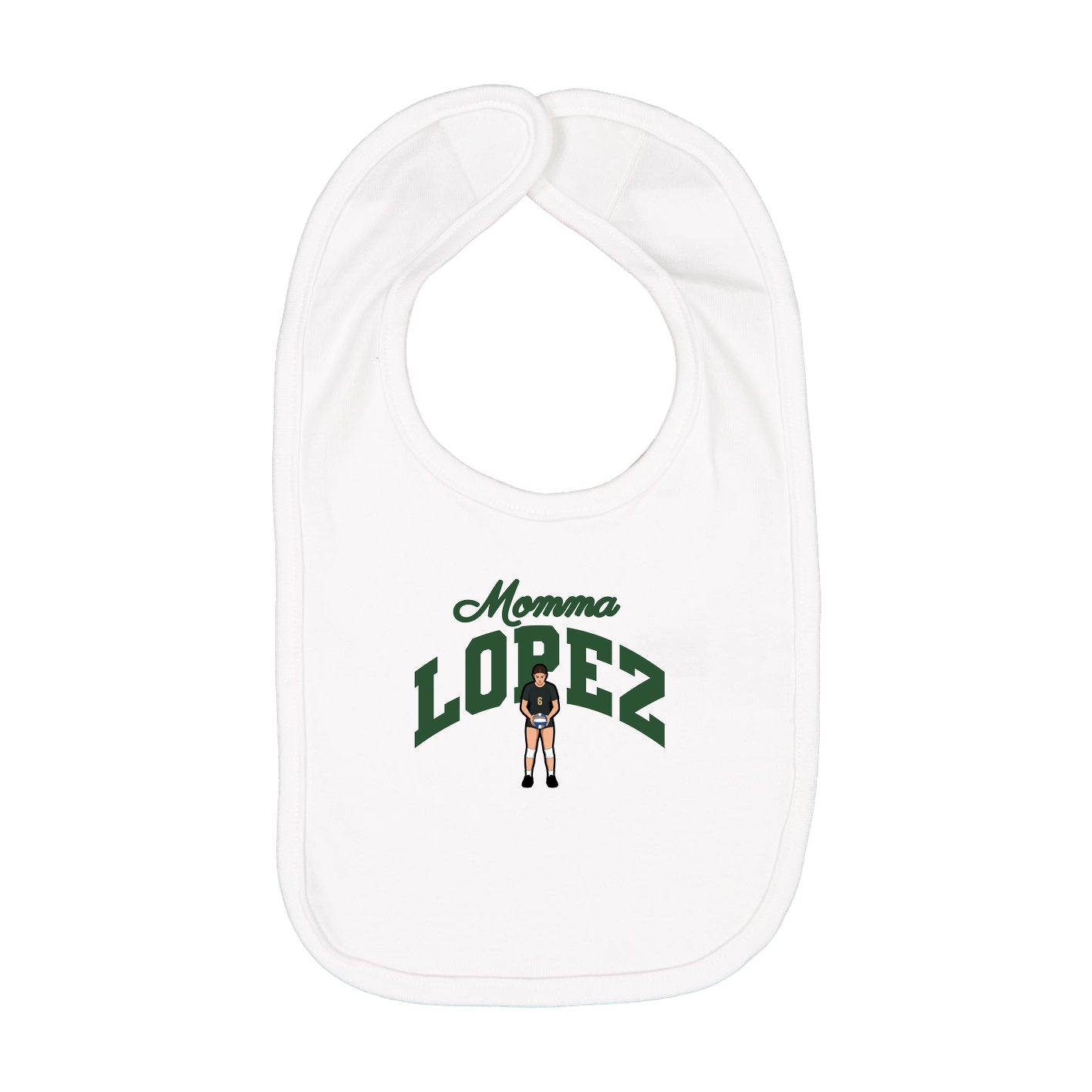 Infant Bib — Mothers Day Arch in White
