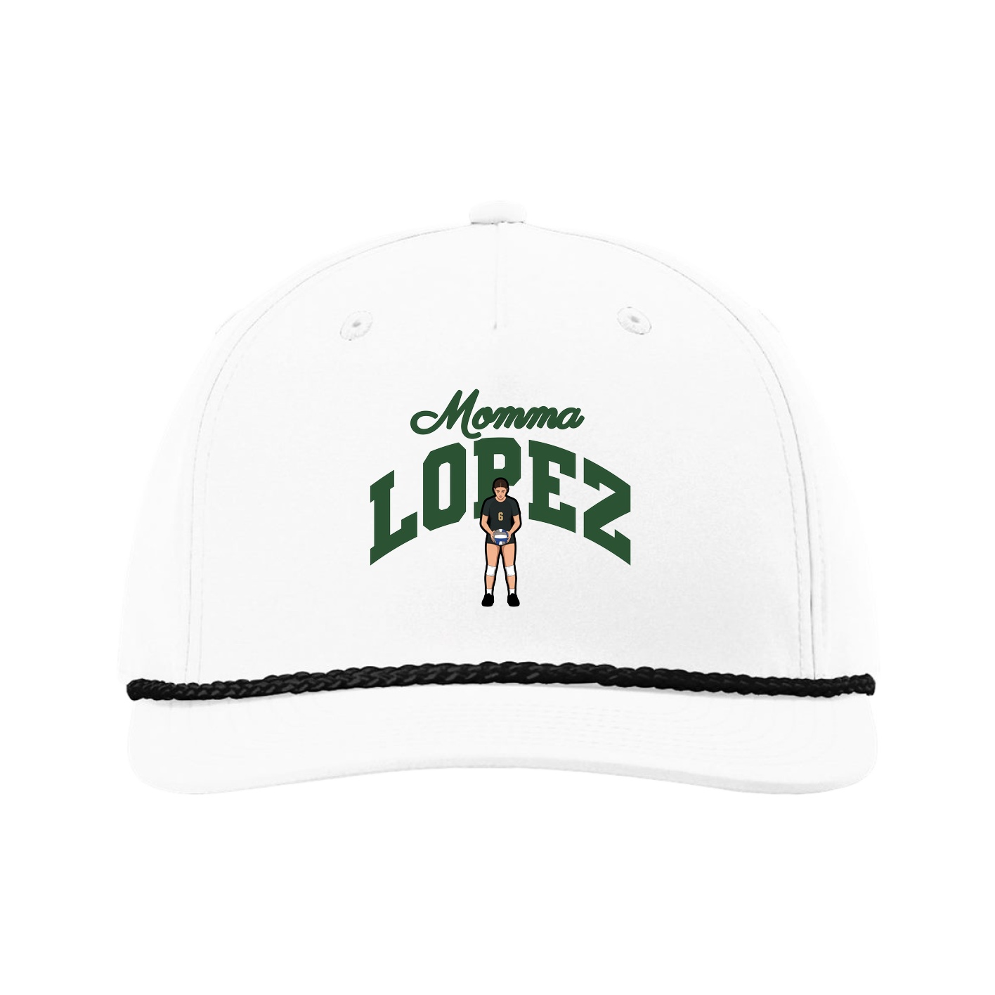 Five-Panel Classic Rope Cap — Mothers Day Arch in White