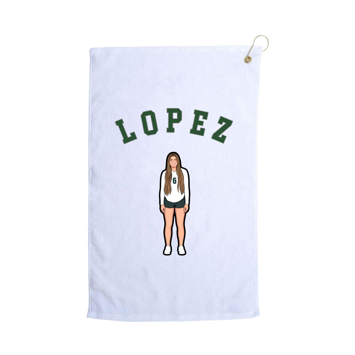 Golf Towel — Shirsey Arch in White