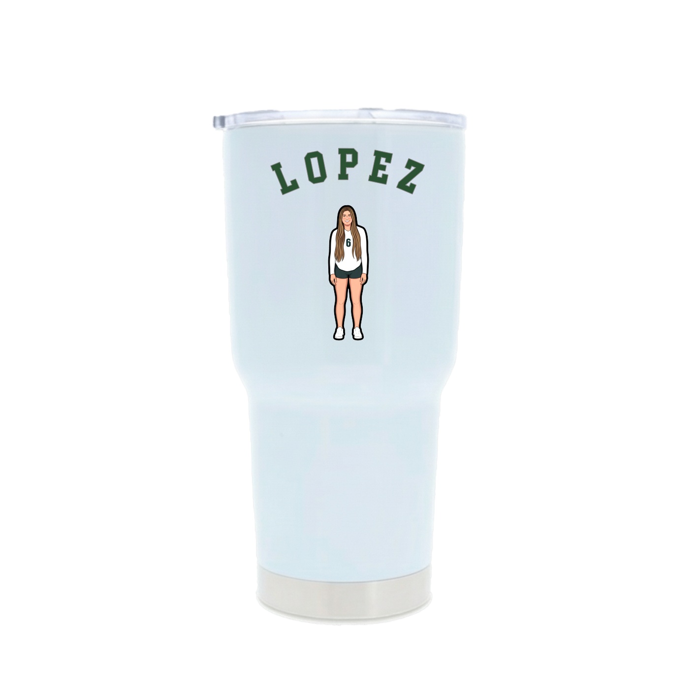 30oz Stainless Steel Tumbler — Shirsey Arch in White
