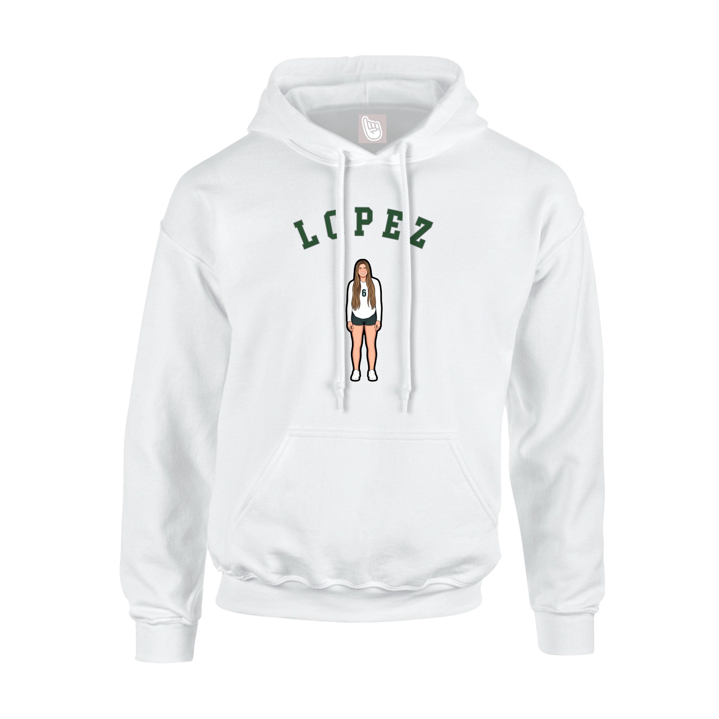 Hoodie — Shirsey Arch in White