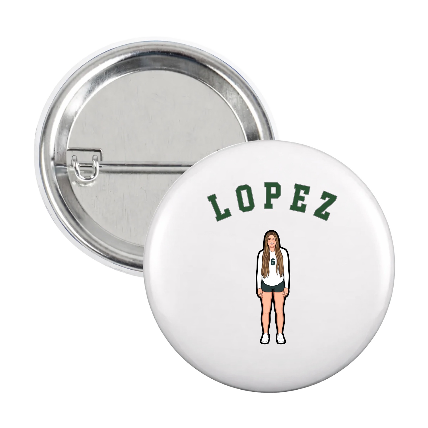 Game Day Button — Shirsey Arch in White