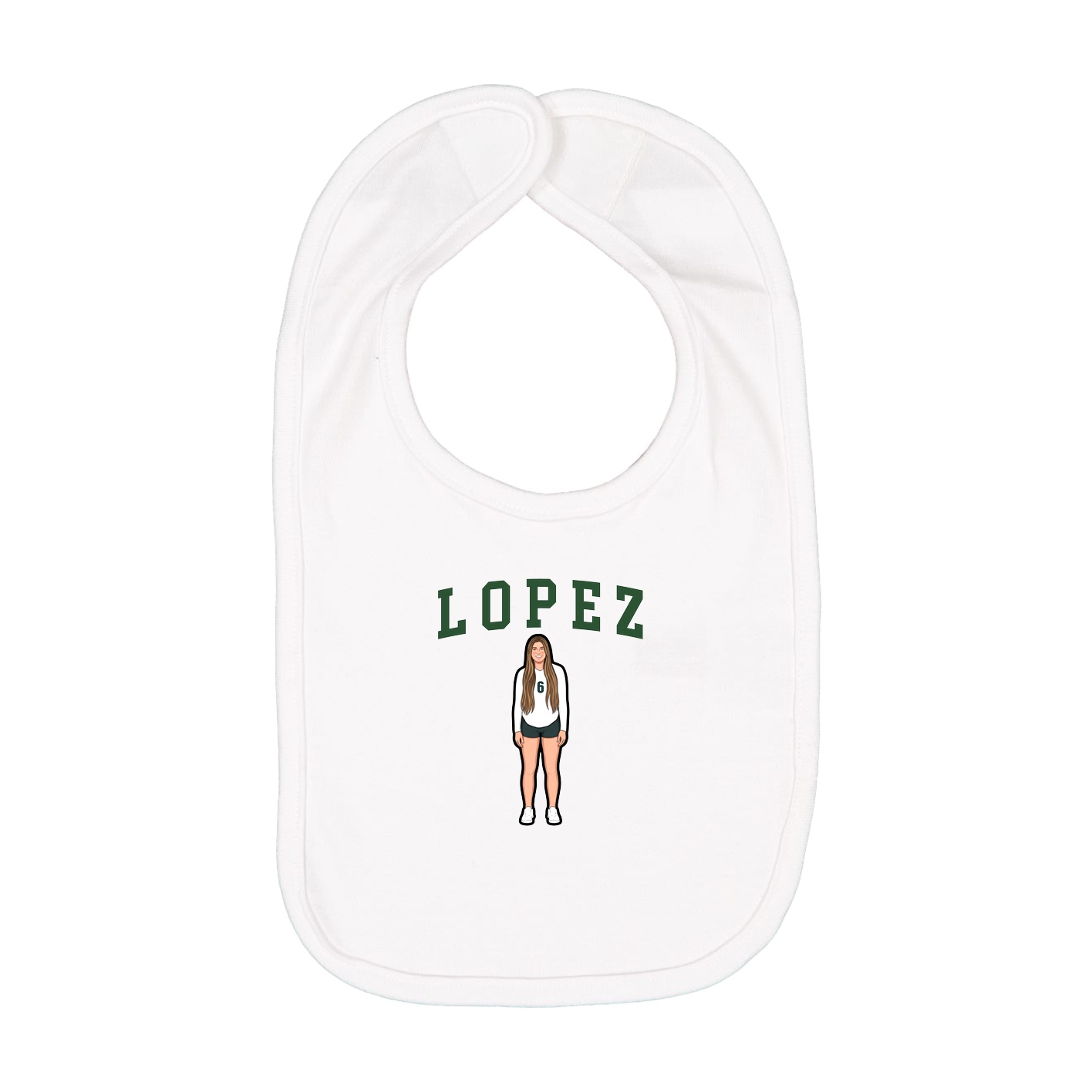 Infant Bib — Shirsey in White