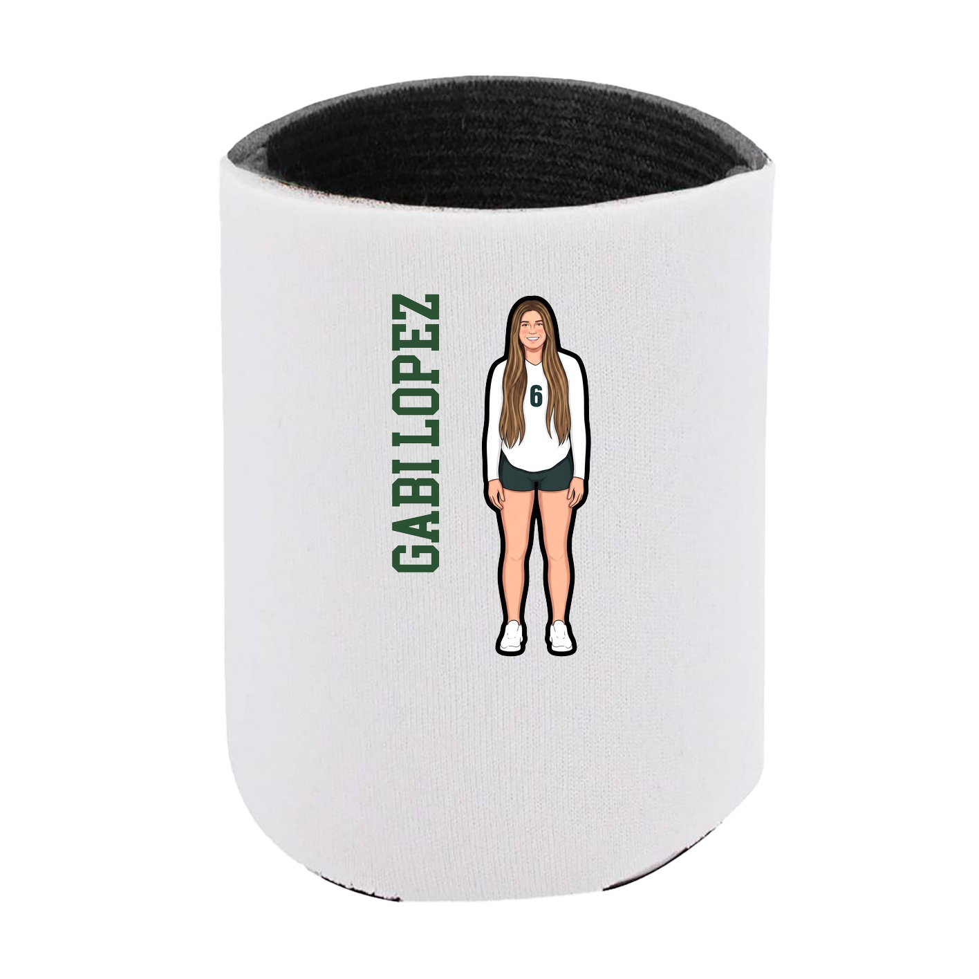 Can Holder — Name Vertical in White