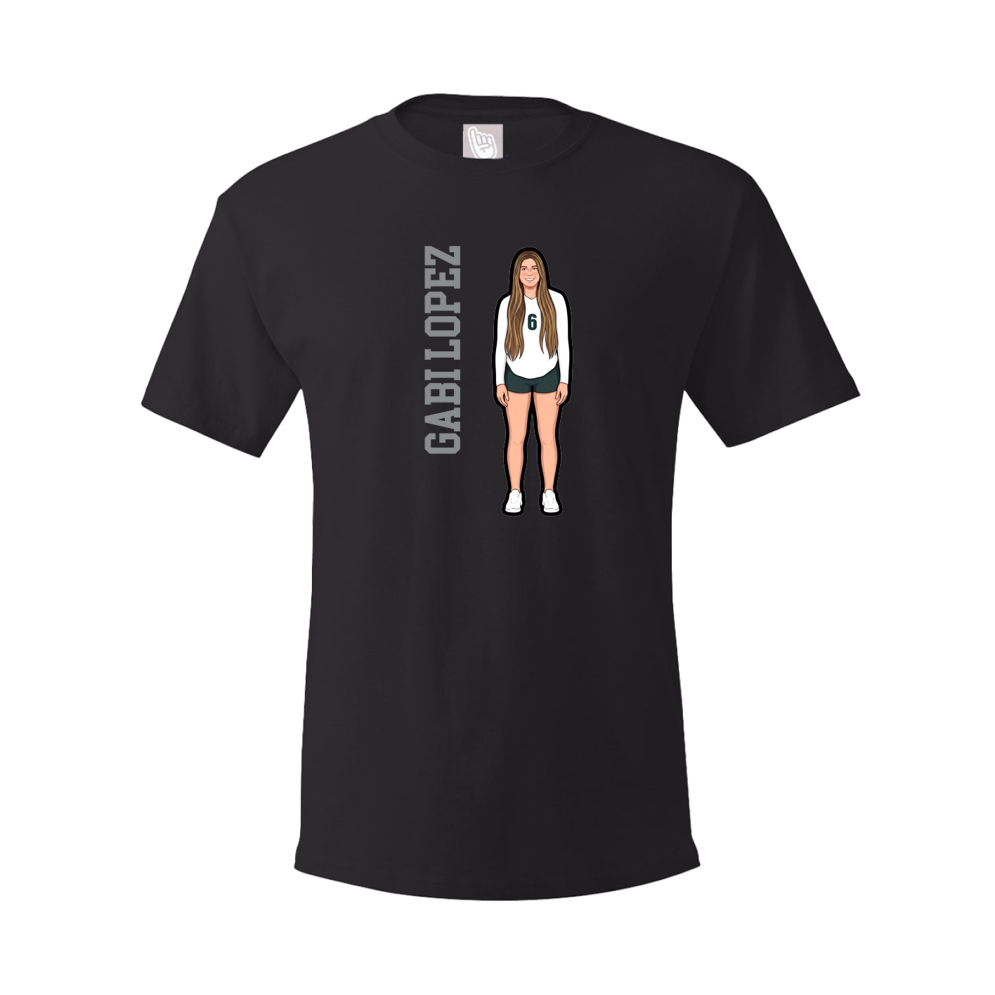 Tee — Name Vertical in Black