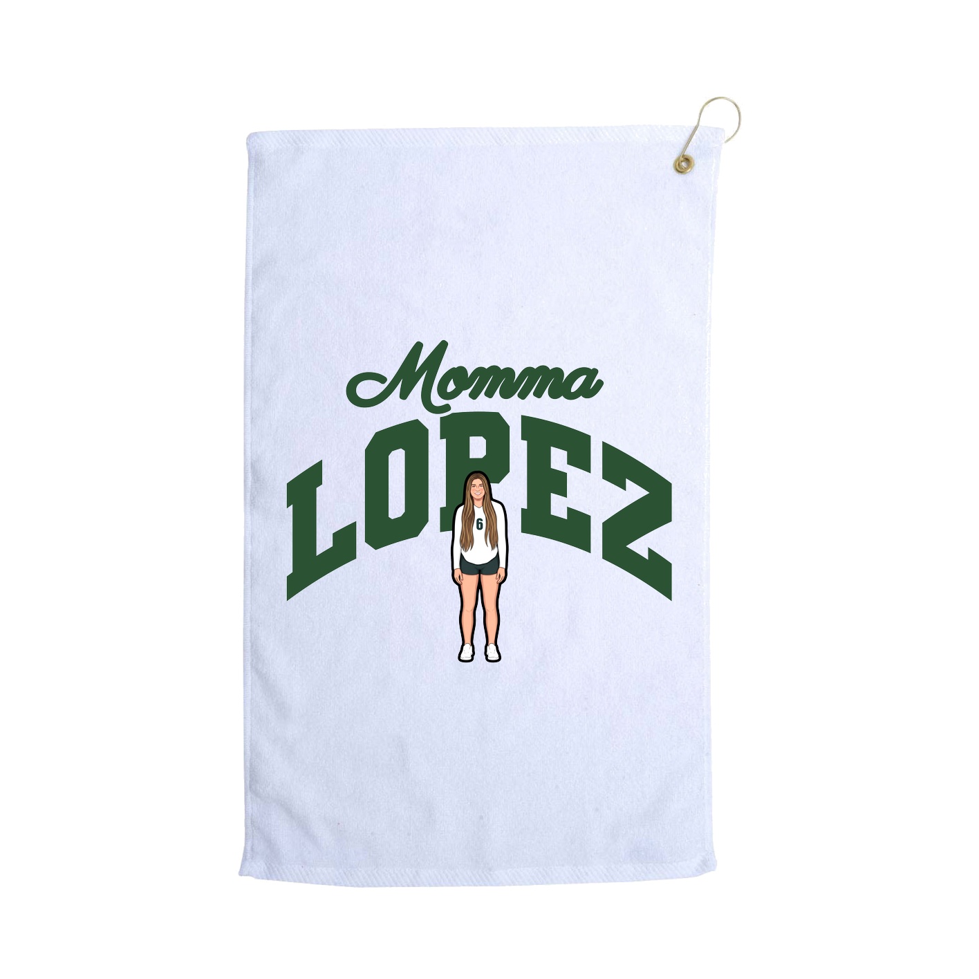 Golf Towel — Mothers Day Arch in White