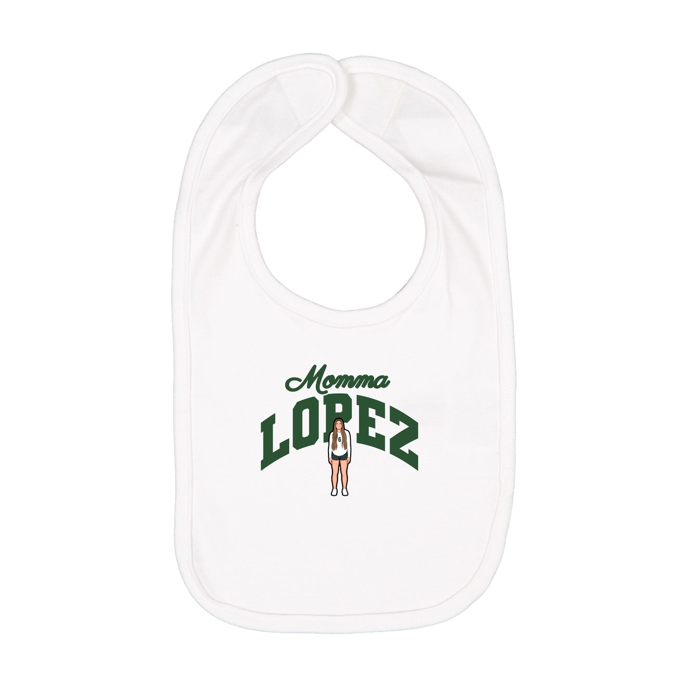 Infant Bib — Mothers Day Arch in White
