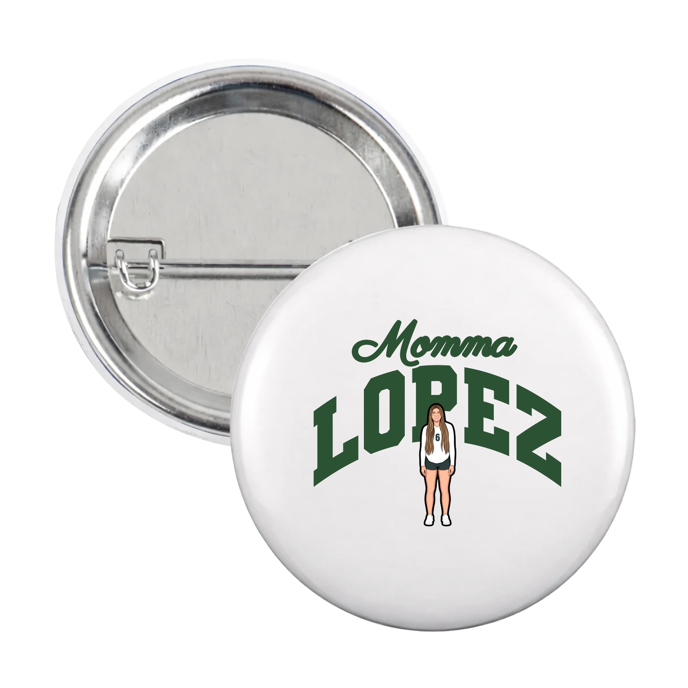 Game Day Button — Mothers Day Arch in White