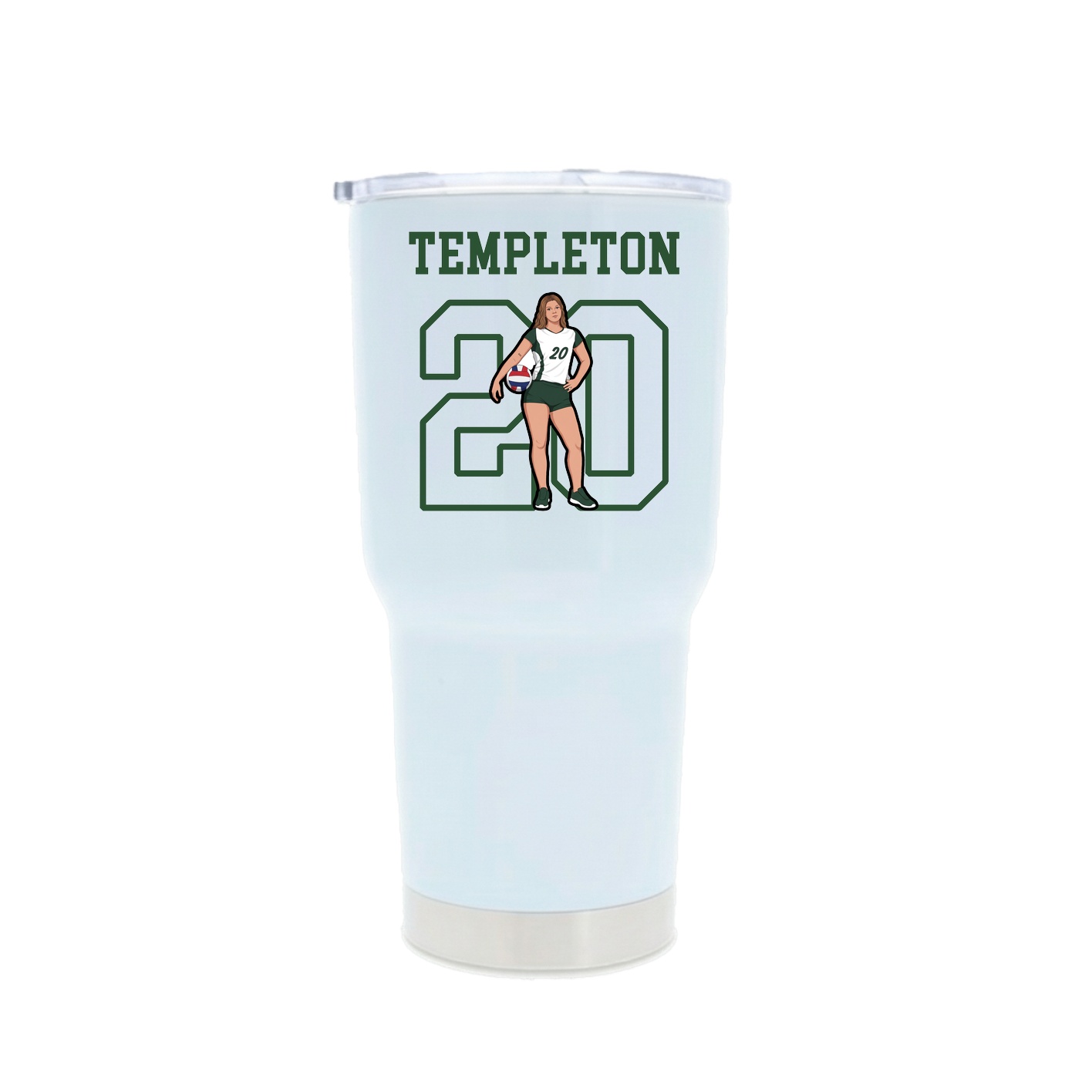 30oz Stainless Steel Tumbler — Shirsey in White