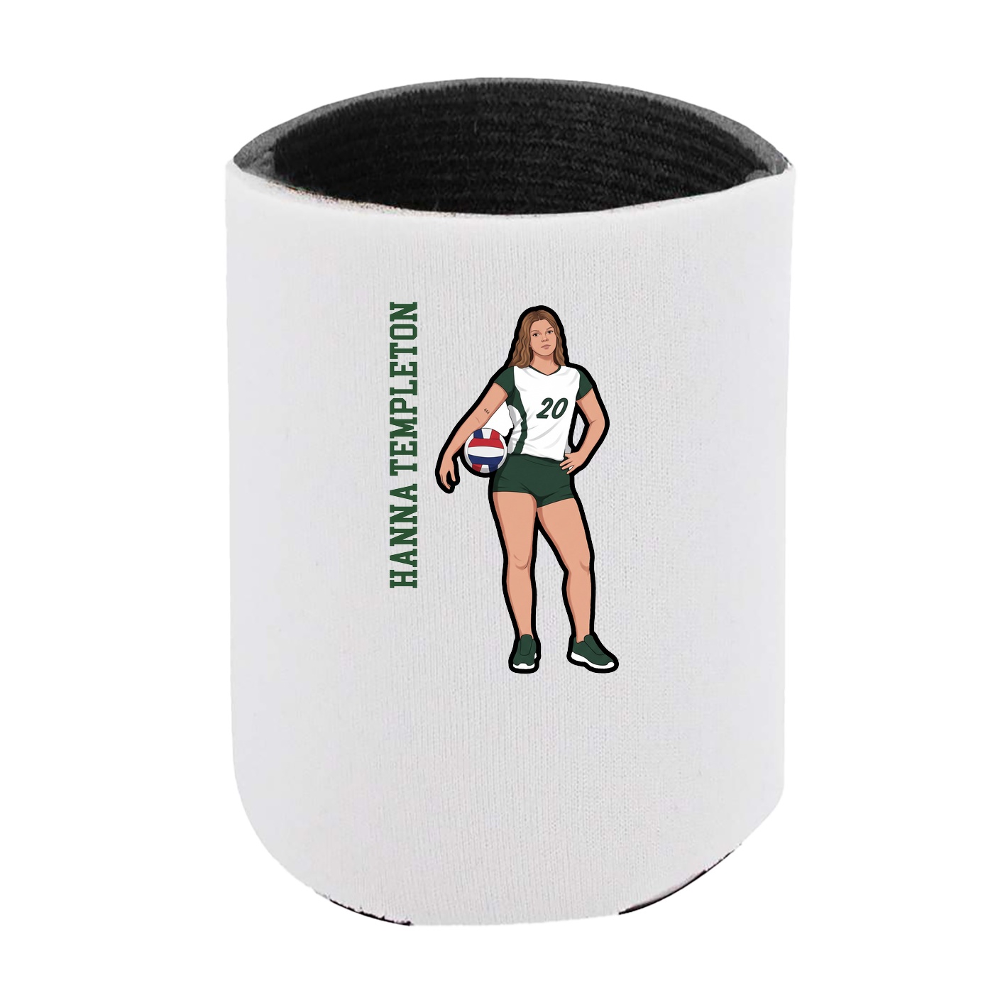 Can Holder — Name Vertical in White