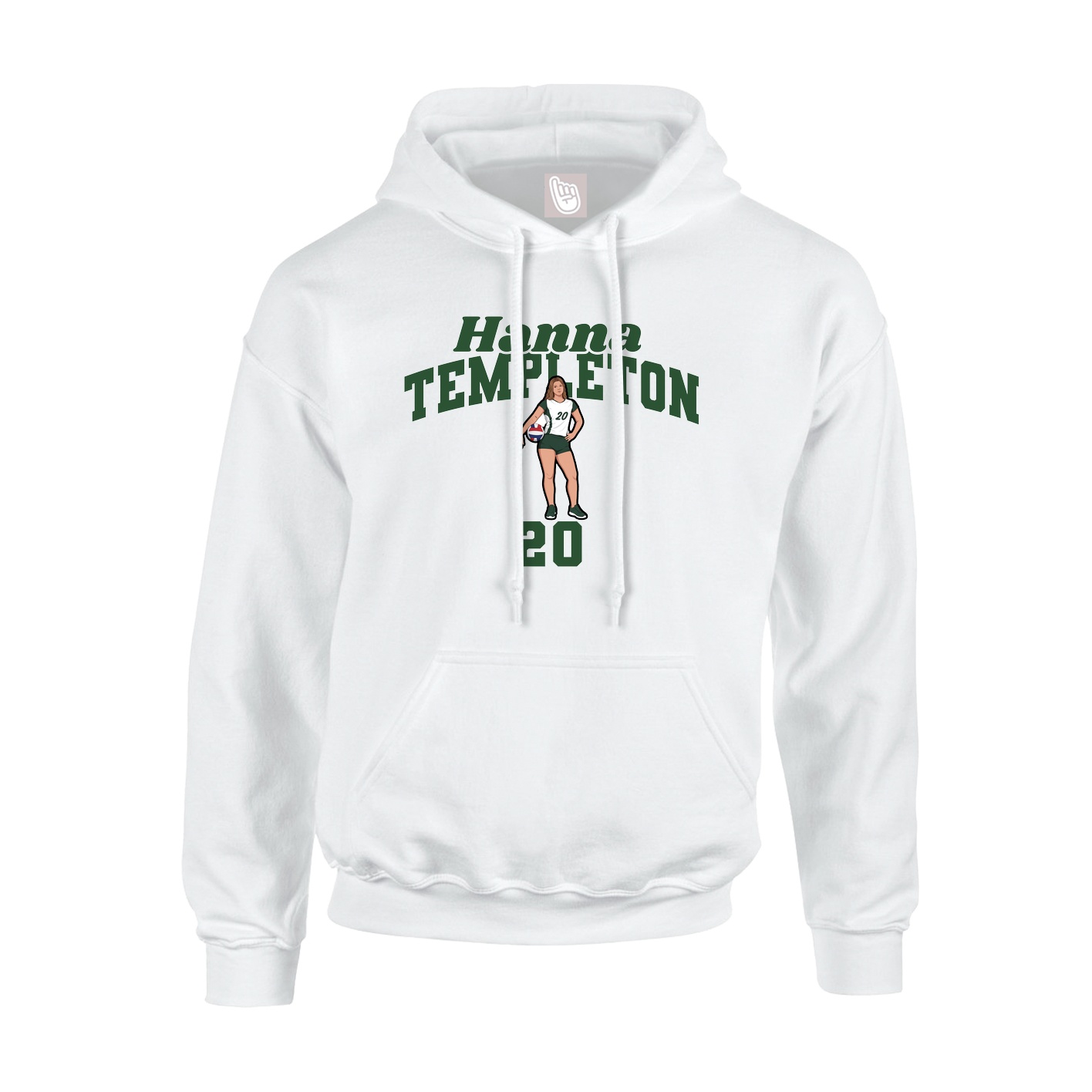 Youth Hoodie — Signature Arch in White