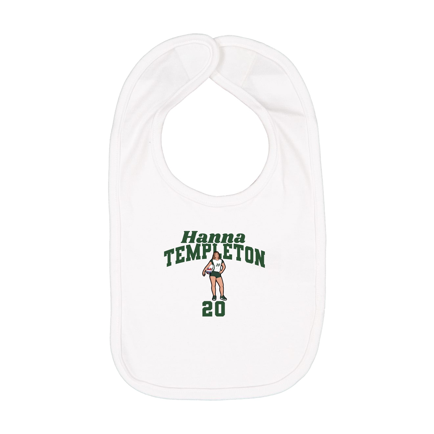 Infant Bib — Signature Arch in White