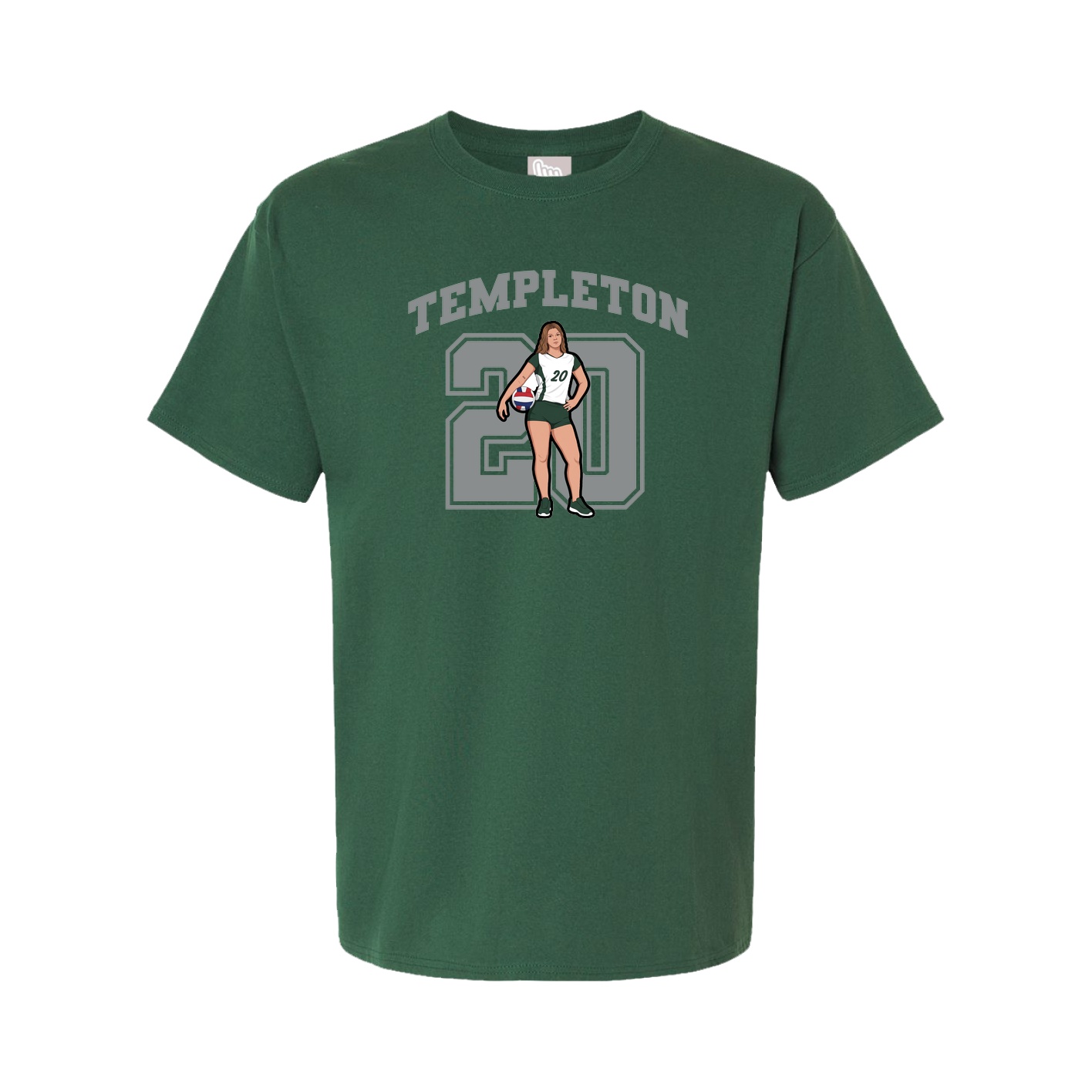 Youth Tee — Number in Green